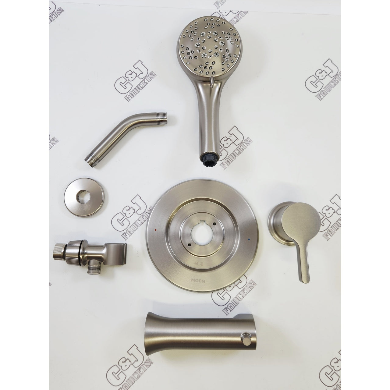 Moen 82775SRN Beric 1.75 GPM 5 Function Shower Tub Trim - Spot Resist Nickel
