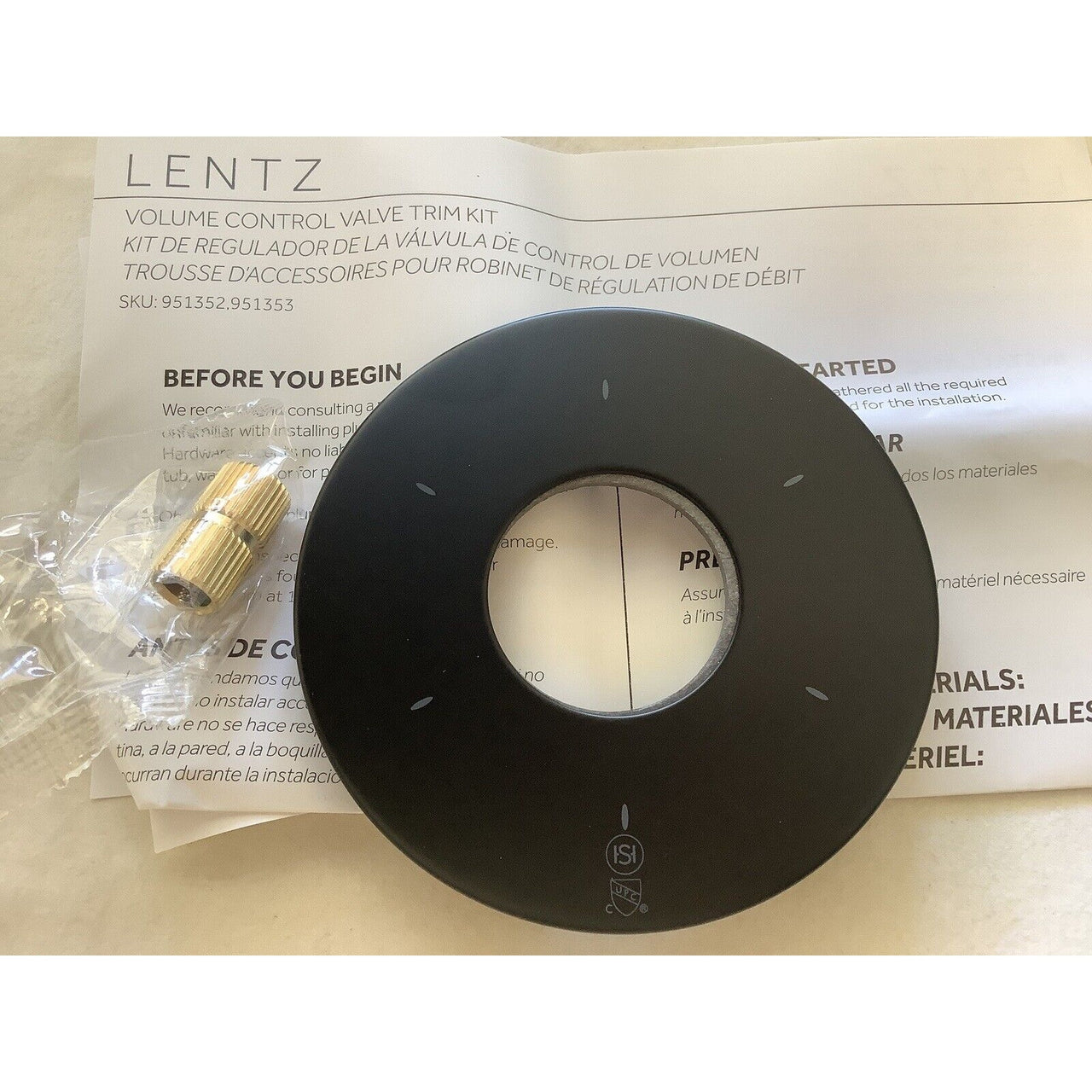 Signature Hardware SHLZ9005LHMB Lentz Press/Bal Shower Valve Trim - Matte Black