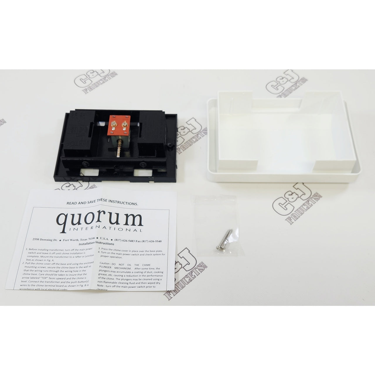 Quorum International 7-101-06 8-1/4" Surface Mount Door Chime Cover - White