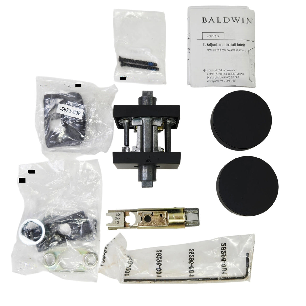 Baldwin 9BR3523-185 Reserve Contemporary Passage Knob - Satin Black