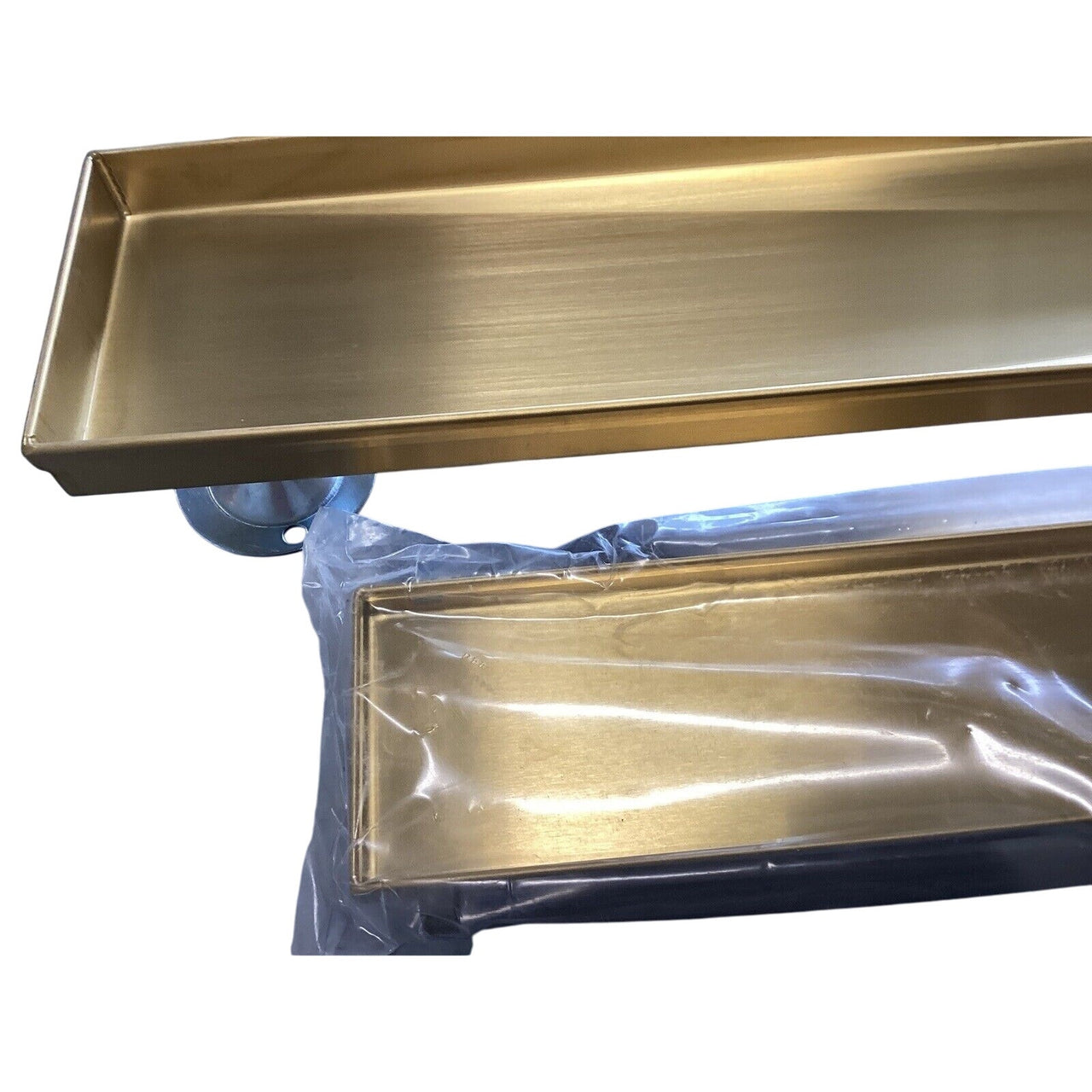 Signature Hardware 482708 40" Cohen Tile In Shower Drain - Brushed Gold