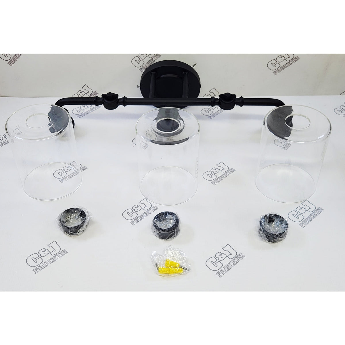 Kichler 45666BK Gunnison 24" x 10" 3 Light Bathroom Vanity Light - Black