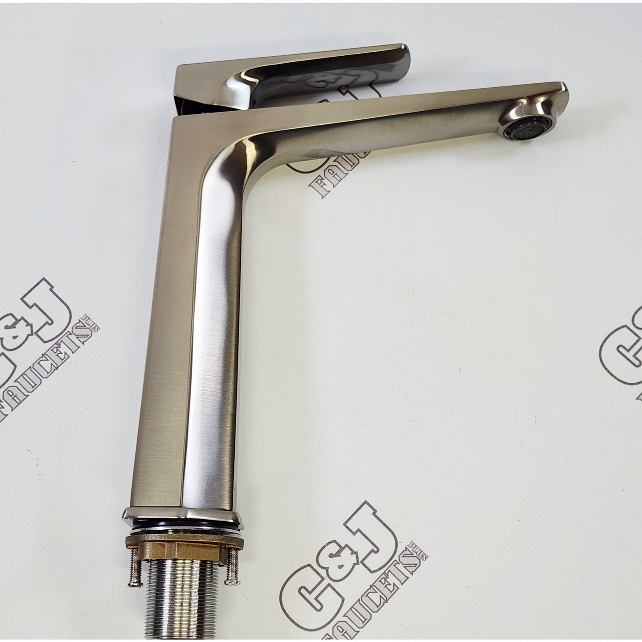 Anzzi L-AZ904BN Contemporary Single Hole 1.2 GPM Bathroom Faucet -Brushed Nickel