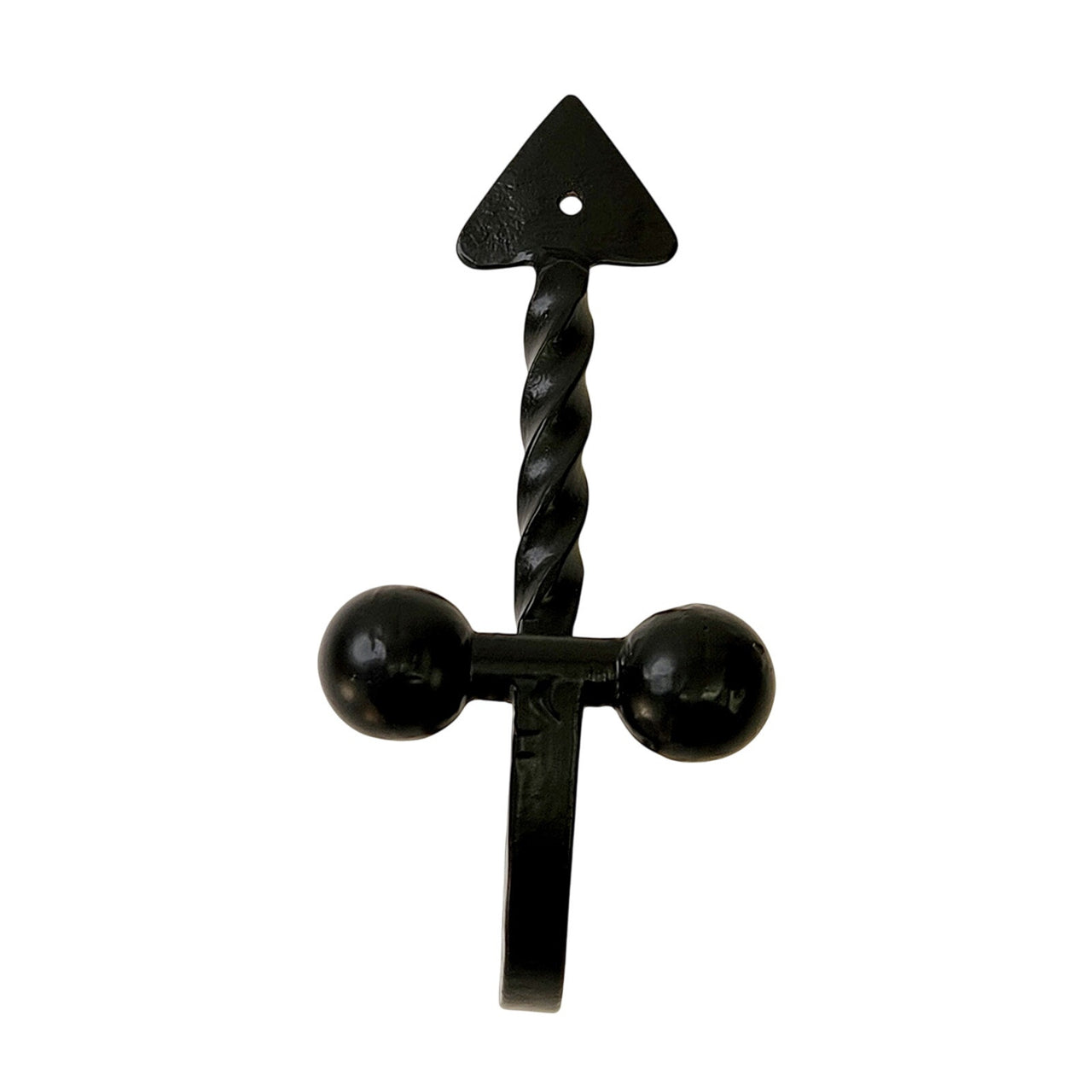 Signature Hardware 327513 Gothic Double Robe Hook - Matte Black