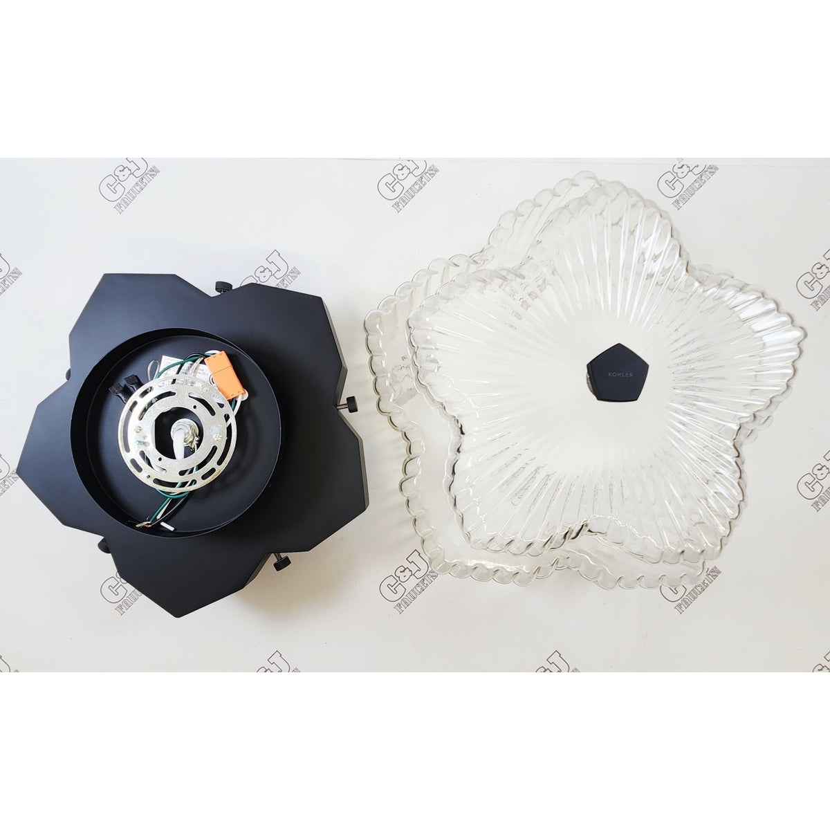 Kohler 31780-FM03-BLL Occasion 3 Light 15" Flush Mount - Matte Black