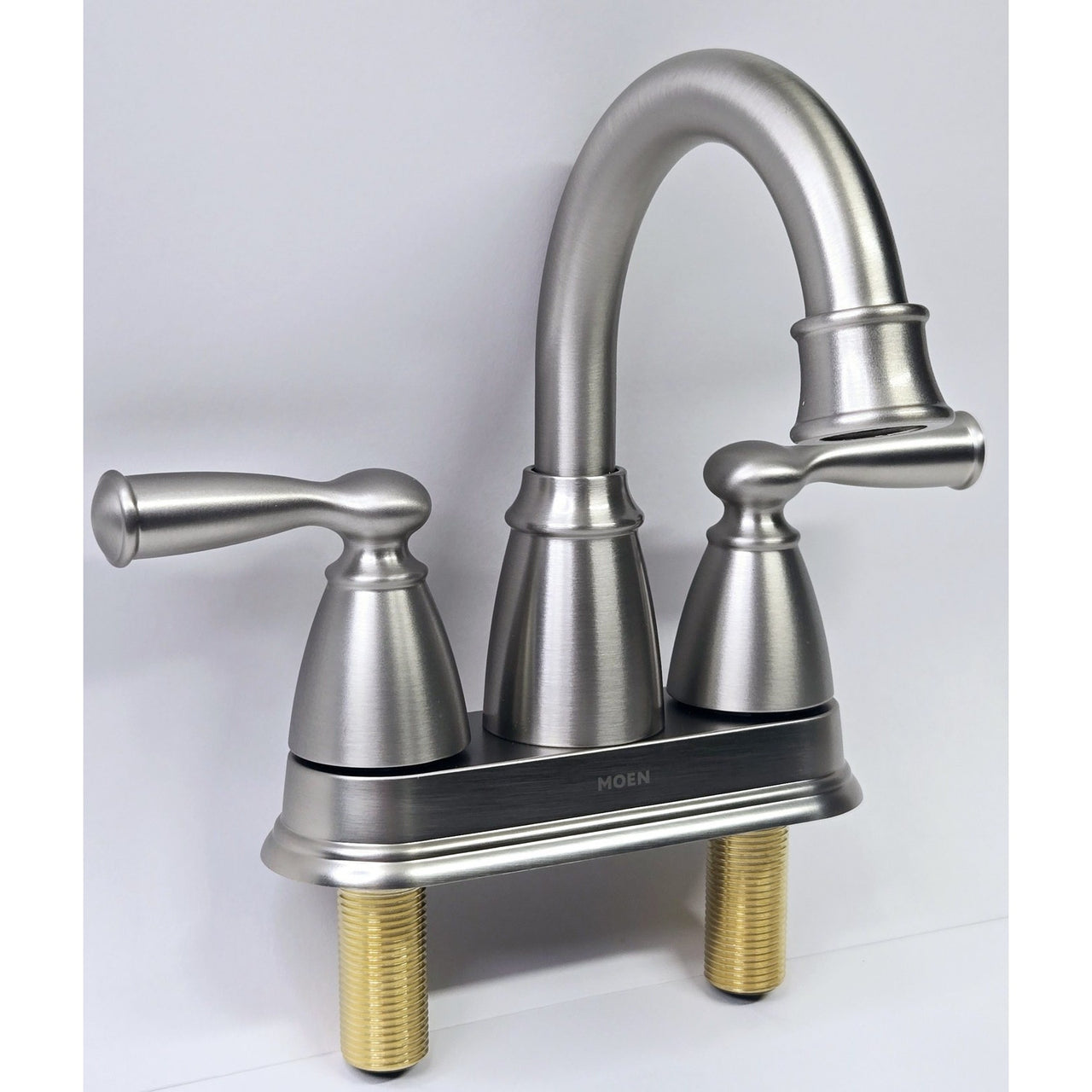 Moen 84943SRN Banbury 4 in. Centerset High-Arc Bathroom Faucet - Brushed Nickel