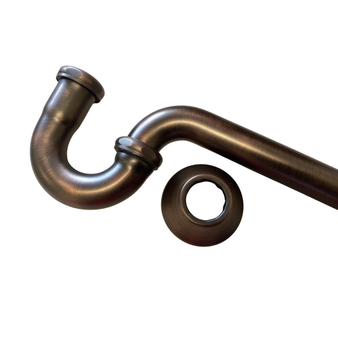 Signature Hardware 424560 1-1/4" Brass P-Trap w/Cone Flange - Oil Rubbed Bronze