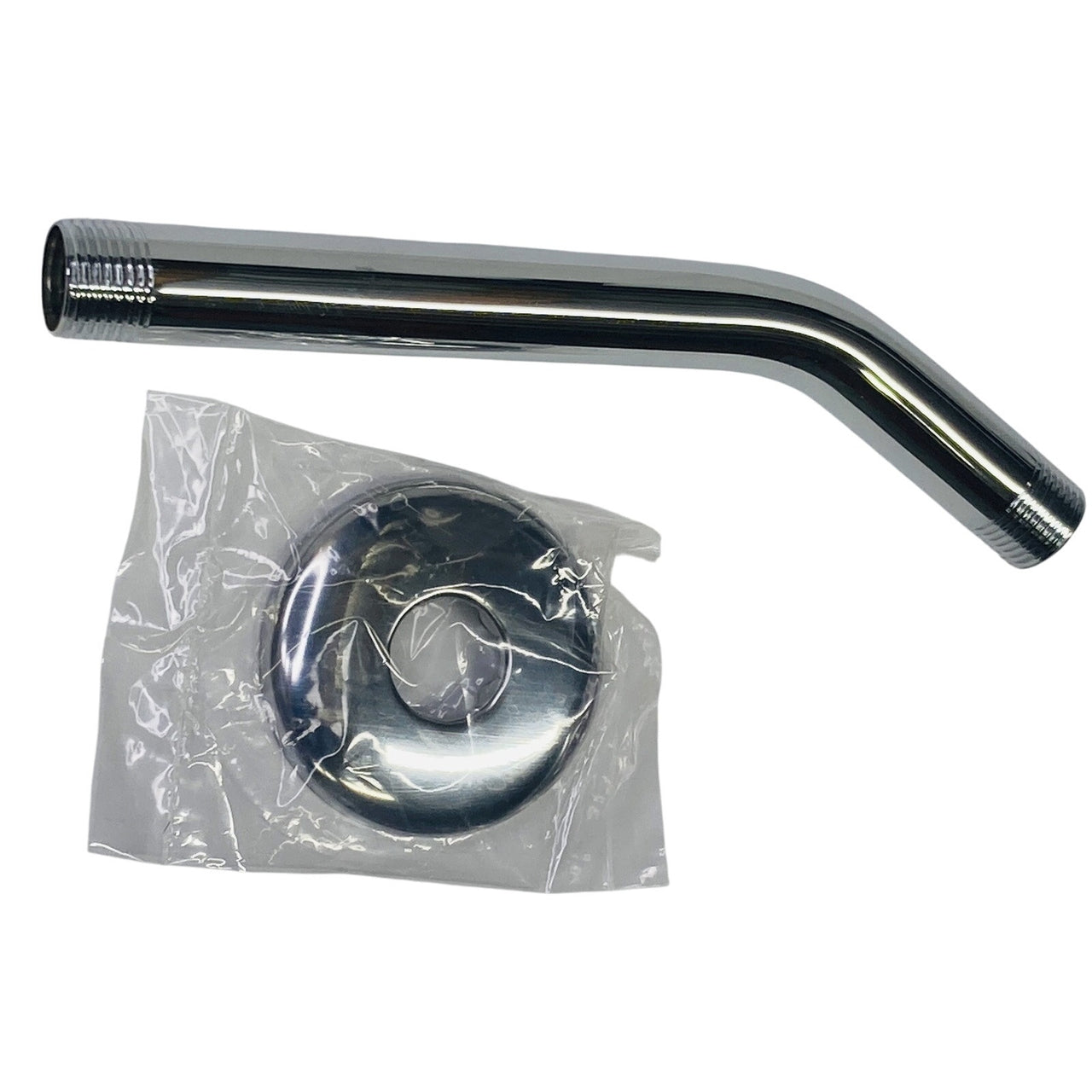 Signature Hardware 231888 8" Standard Shower Arm and Flange - Chrome