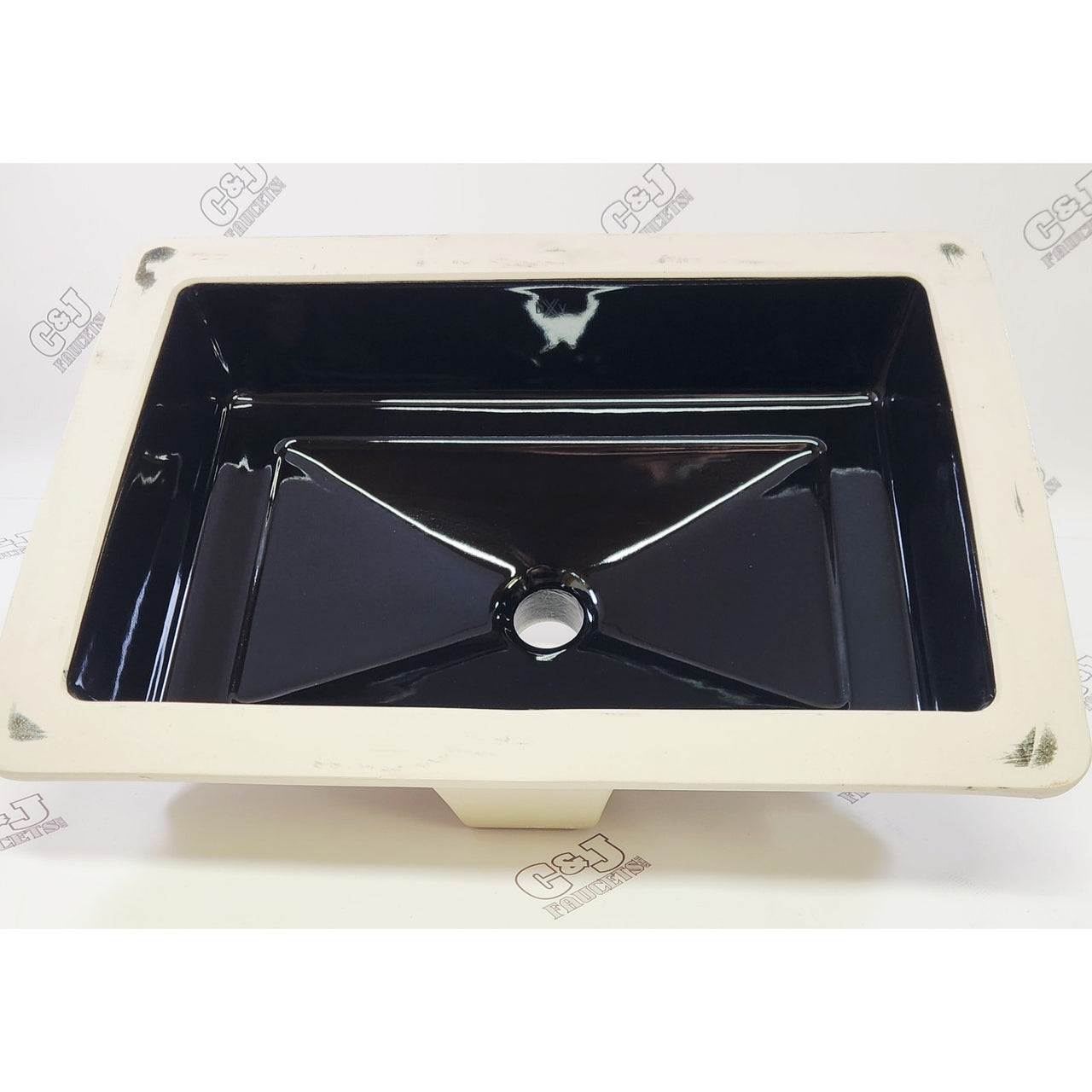 DXV D20050000.178 Pop 21" x 14-5/8" Undermount Bathroom Sink w/Overflow - Black