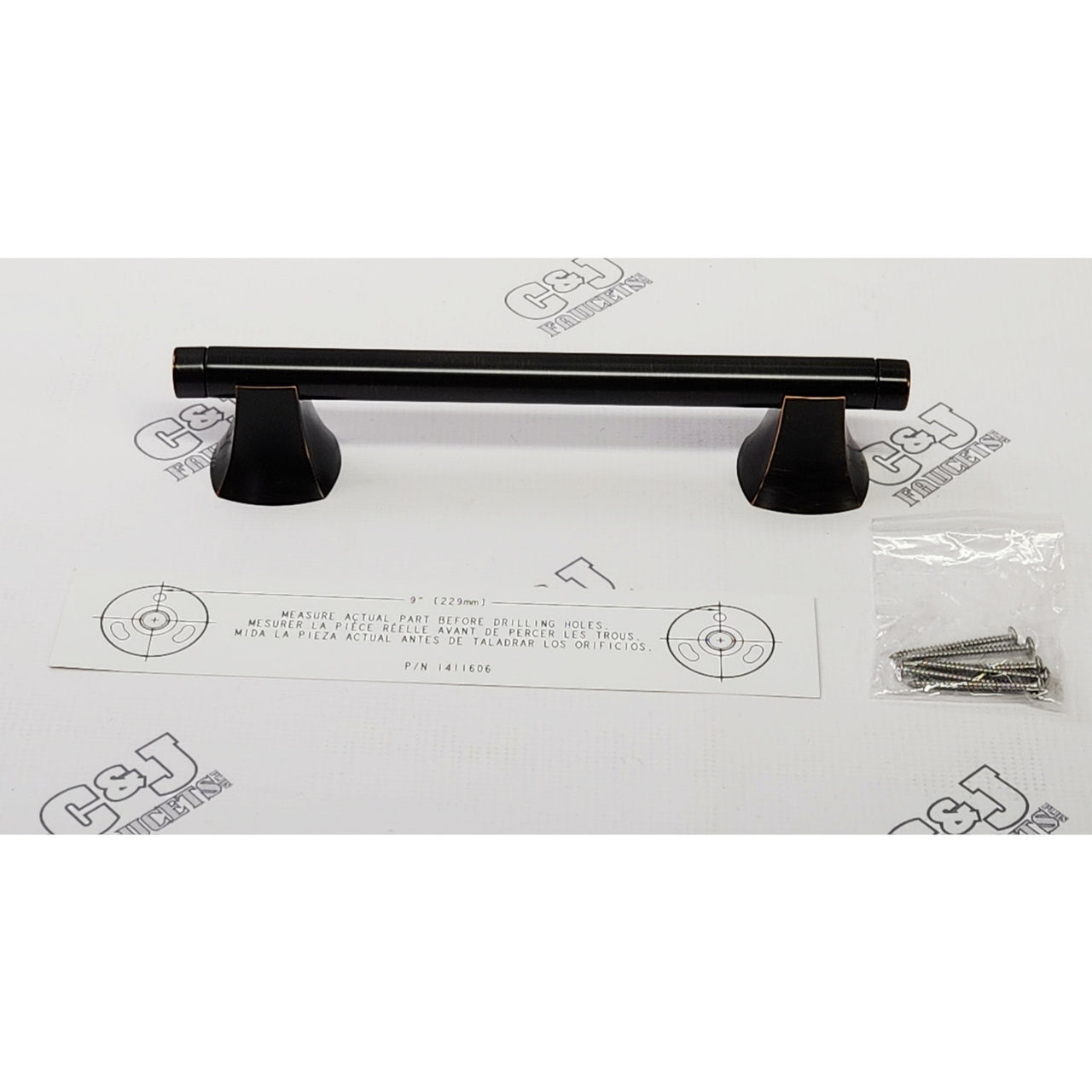 Kohler R27240-2BZ Rubicon 9 in Grab Bar - Oil Rubbed Bronze