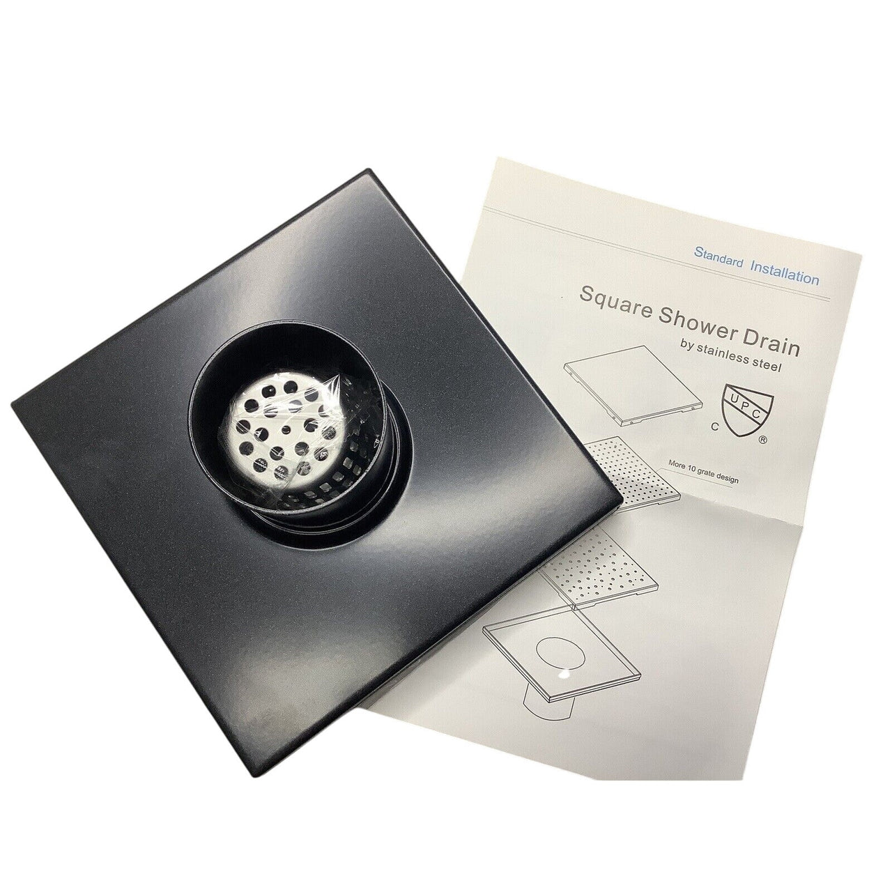 Signature Hardware 443328 Cohen 6" Tile Insert Shower Drain - Matte Black