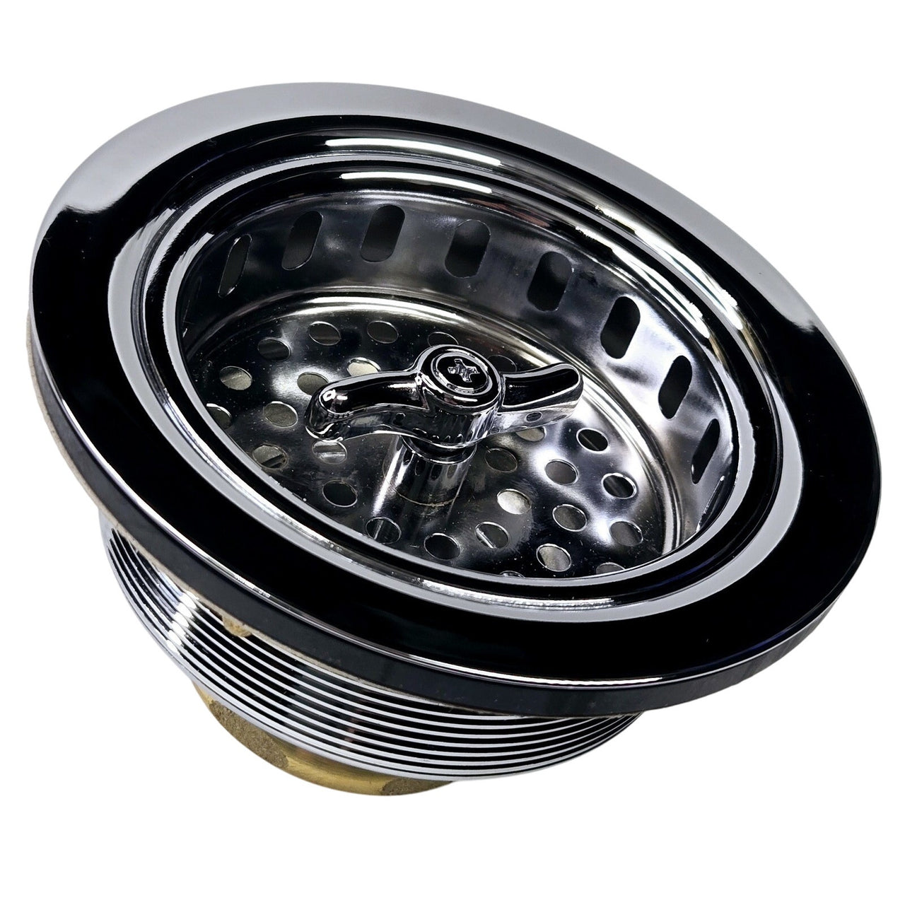 Signature Hardware 229059 3-1/2" Wing Nut Sink Basket Strainer - Chrome