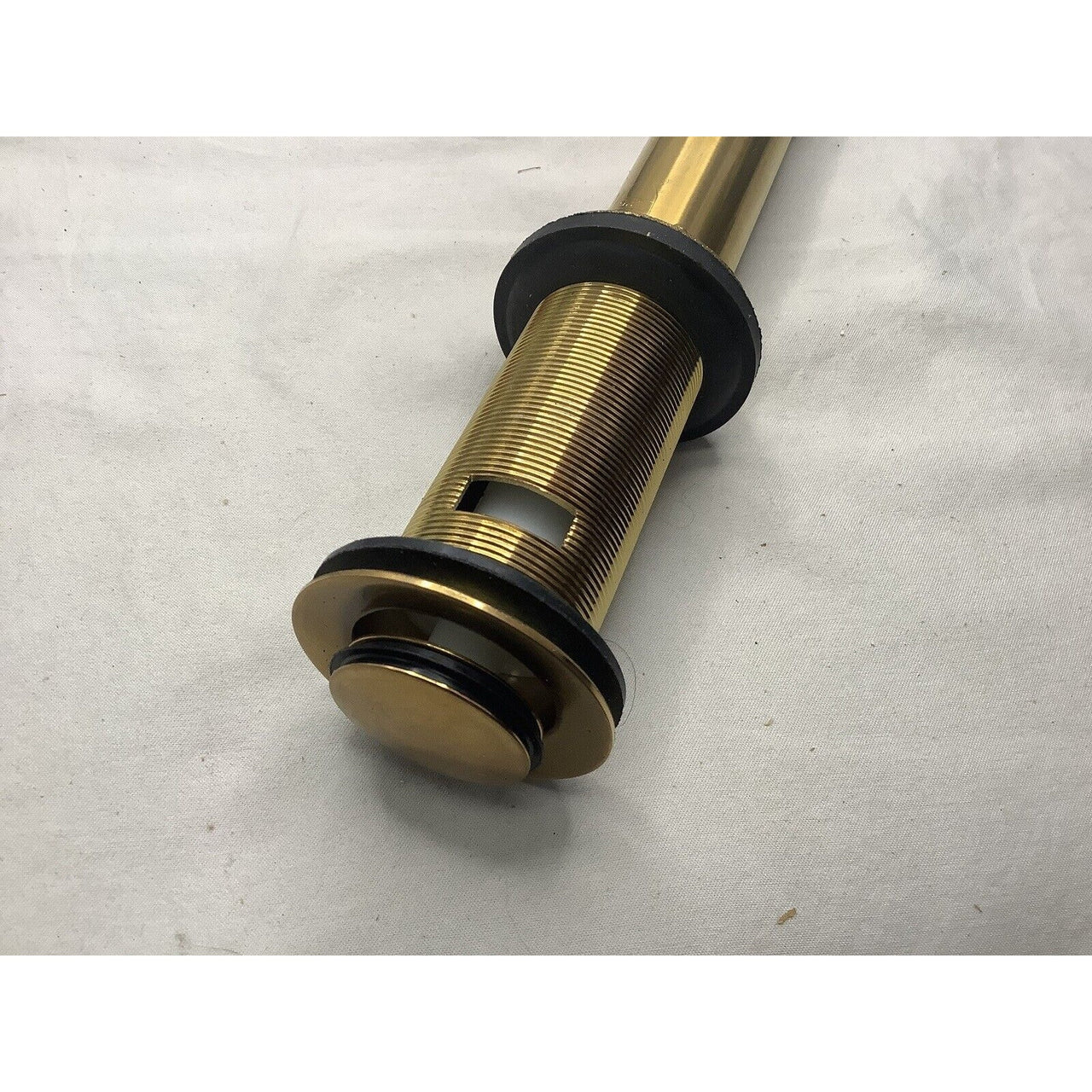 Signature Hardware 439788 Extended Pop-Up Bathroom Drain, Overflow -Brushed Gold