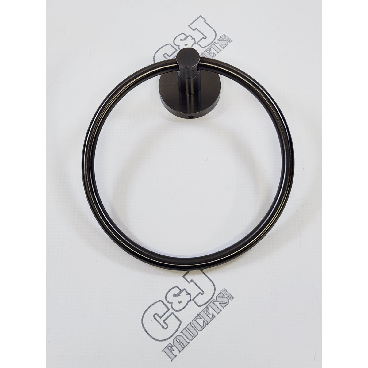 Graff G-9137-BOX 6-1/4" Wall Mounted Towel Ring - Brushed Onyx PVD