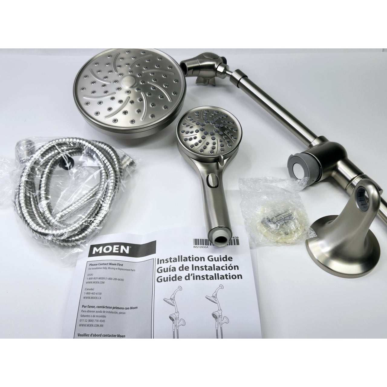 Moen 28586SRN Attract 6-Spray Handheld Shower Head - Spot Resist Brush Nickel