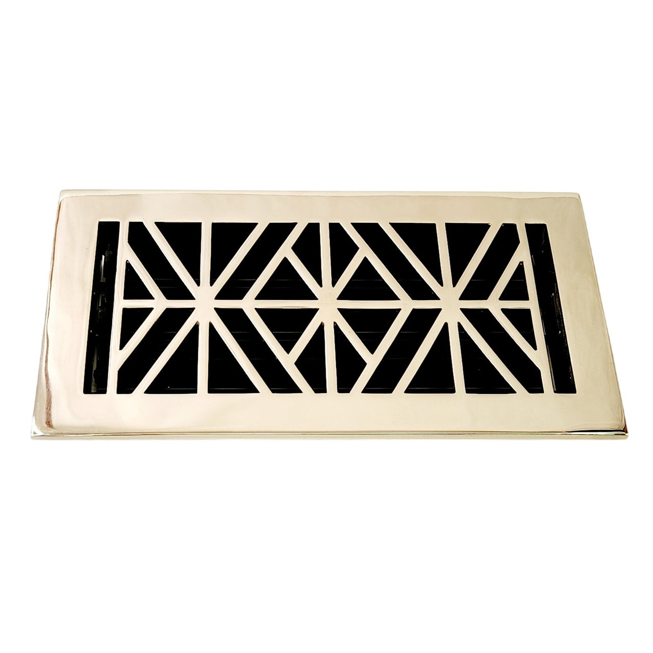 Signature Hardware 445275 Farina Brass Floor Register - Polished Nickel