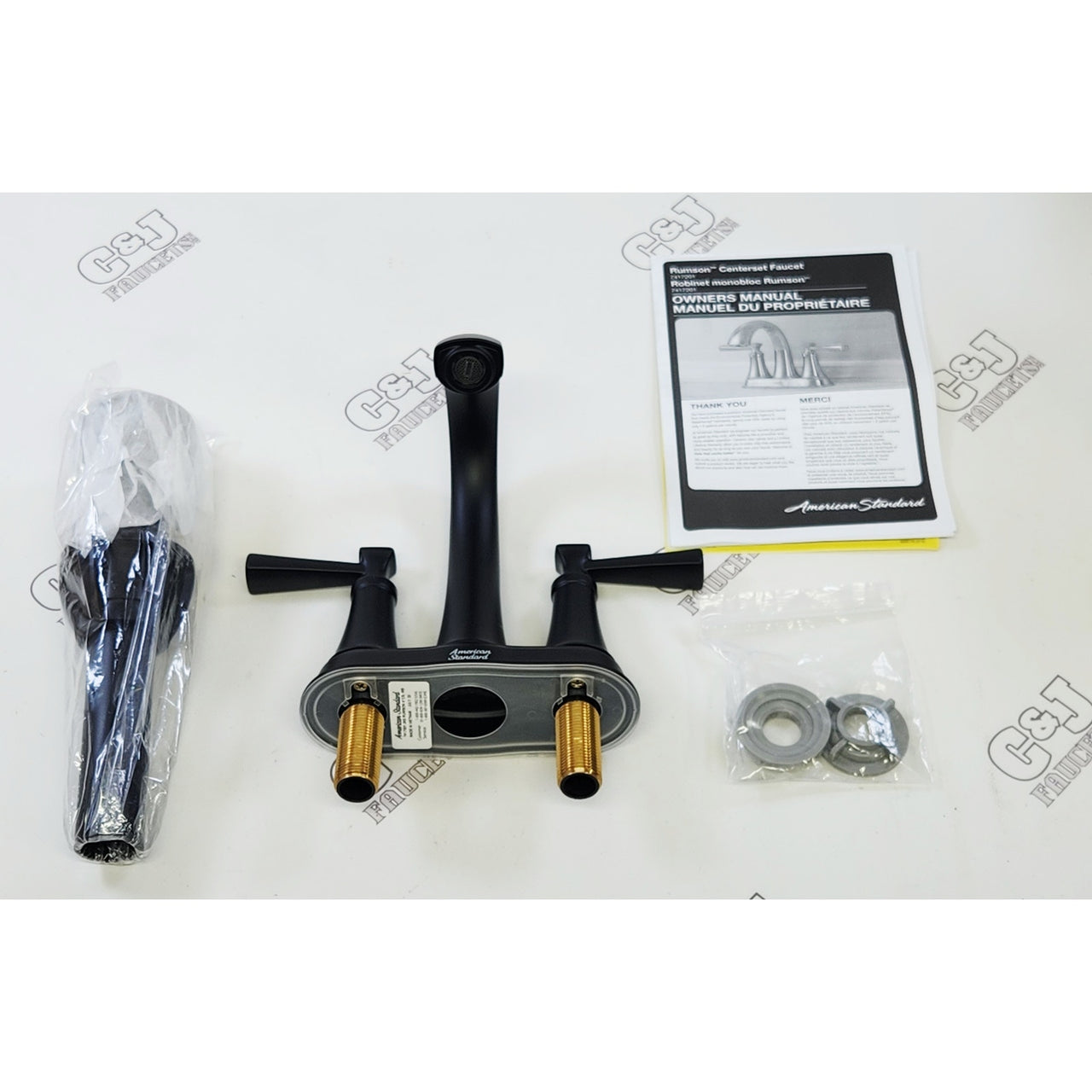 American Standard 7417201.243 Rumson 1.2GPM Centerset Bath Faucet - Matte Black