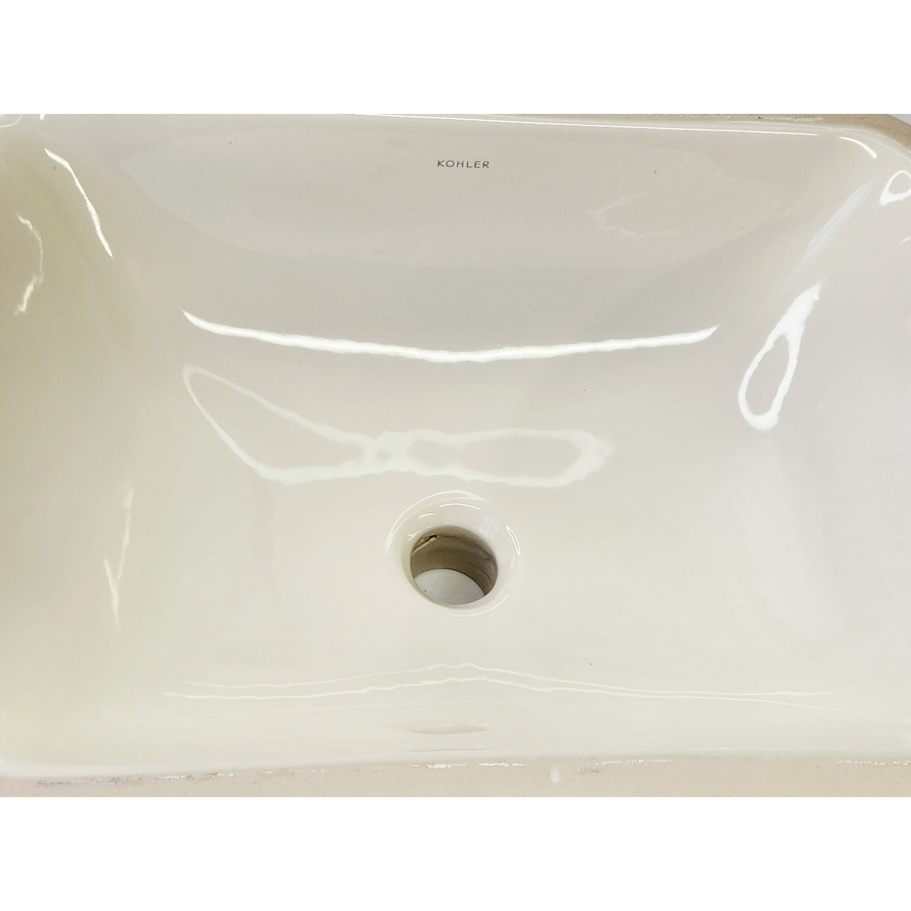 Kohler 20000-96 Caxton Rectangle 20-1/4" Undermount Bath Sink w/Overflow-Biscuit