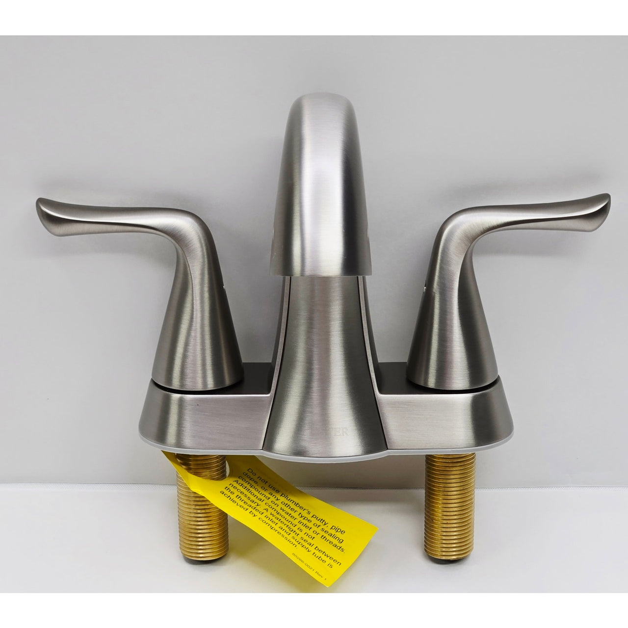 Pfister LF-048-MALGS Willa 1.2 GPM Centerset Bathroom Faucet - Brushed Nickel