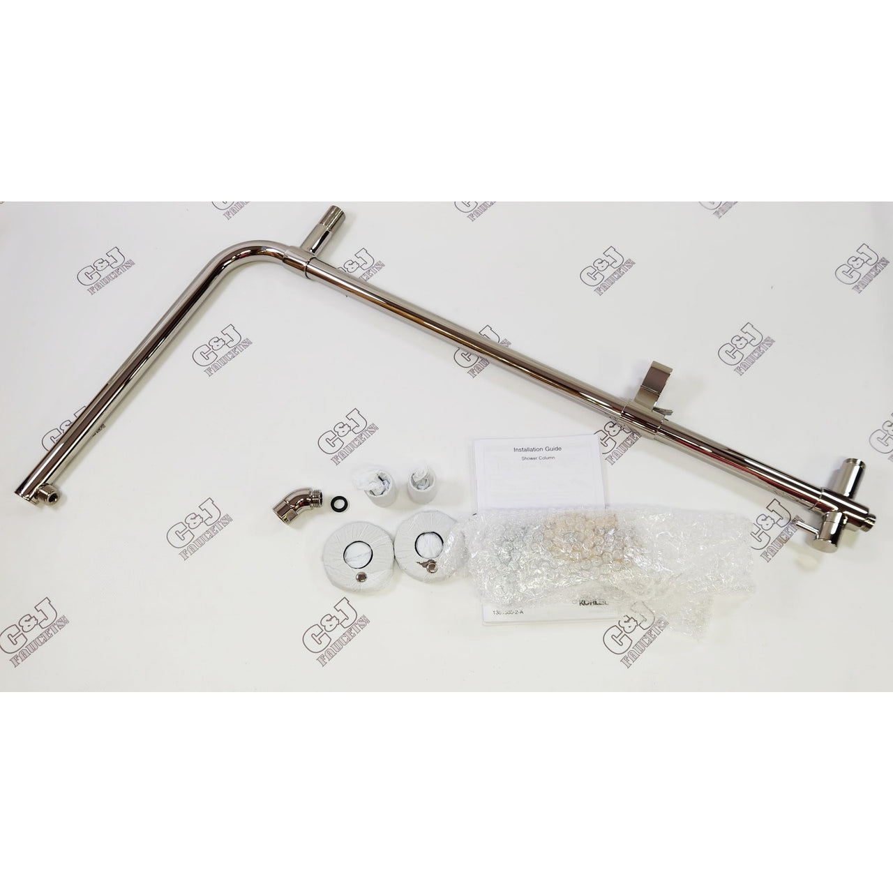 Kohler 45210-SN HydroRail-R Wall Mount Beam Shower Retrofit - Polished Nickel
