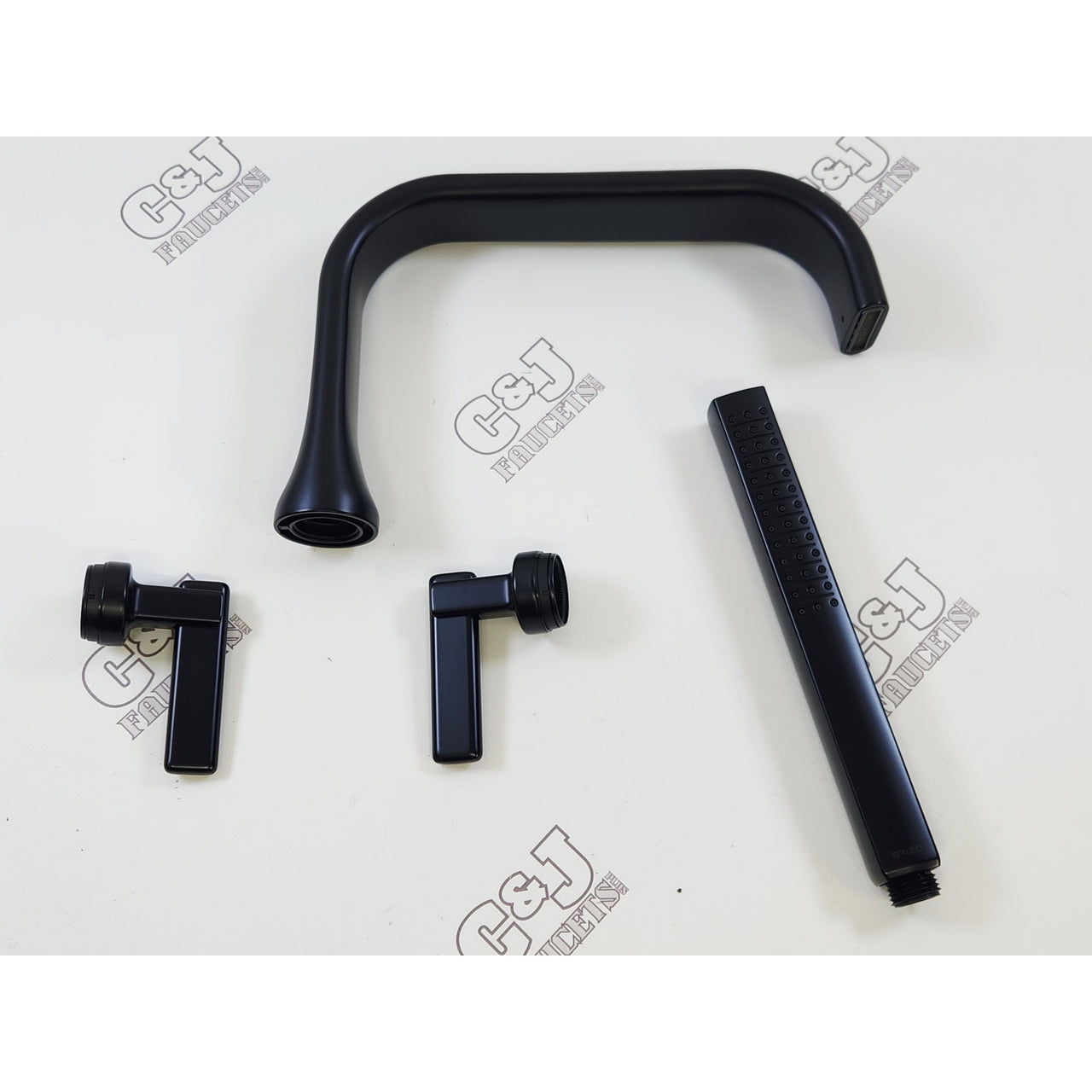 Brizo T70368-BL Allaria 1.75 GPM Tub Handshower Tub Filler Trim - Matte Black