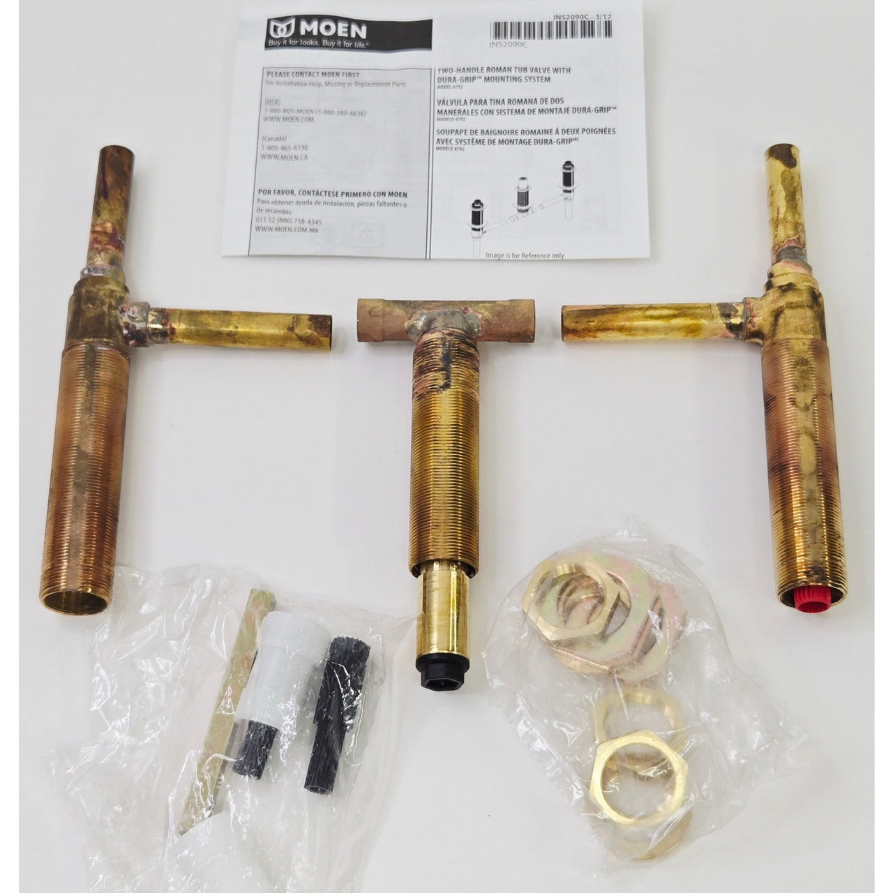 Moen 4792 M-Pact 1/2" Sweat Roman Tub RoughIn Valve with Adjustable Center