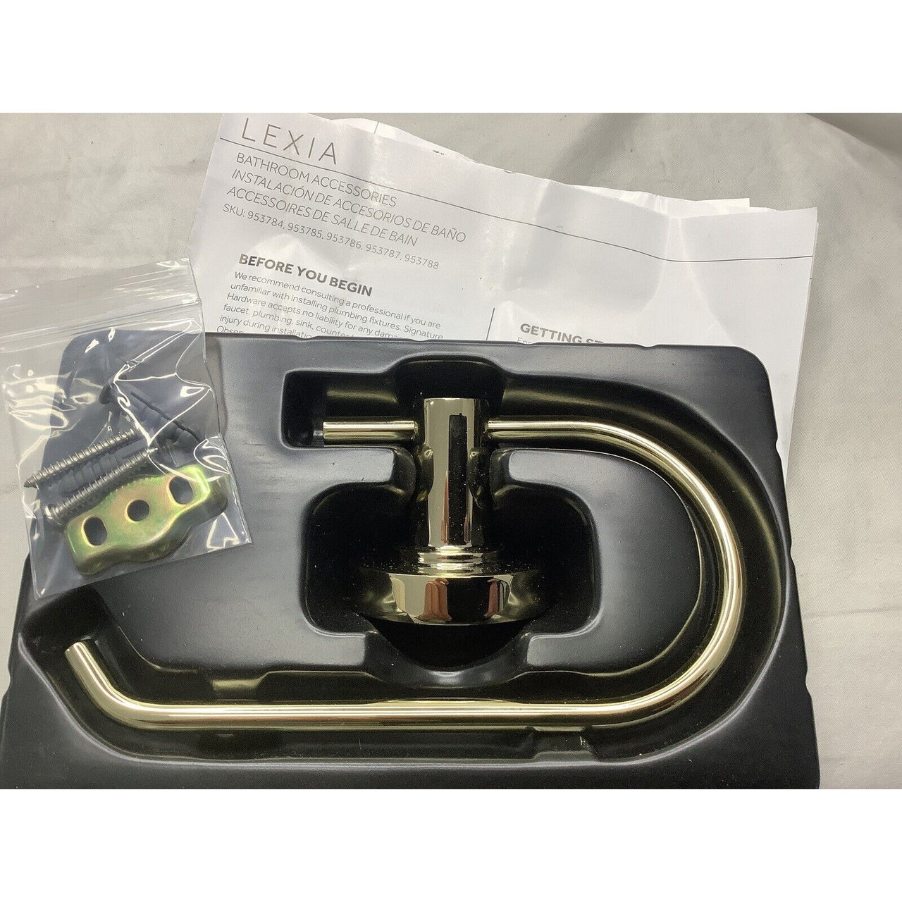 Signature Hardware 483956 Lexia Euro Toilet Paper Holder - Polished Brass