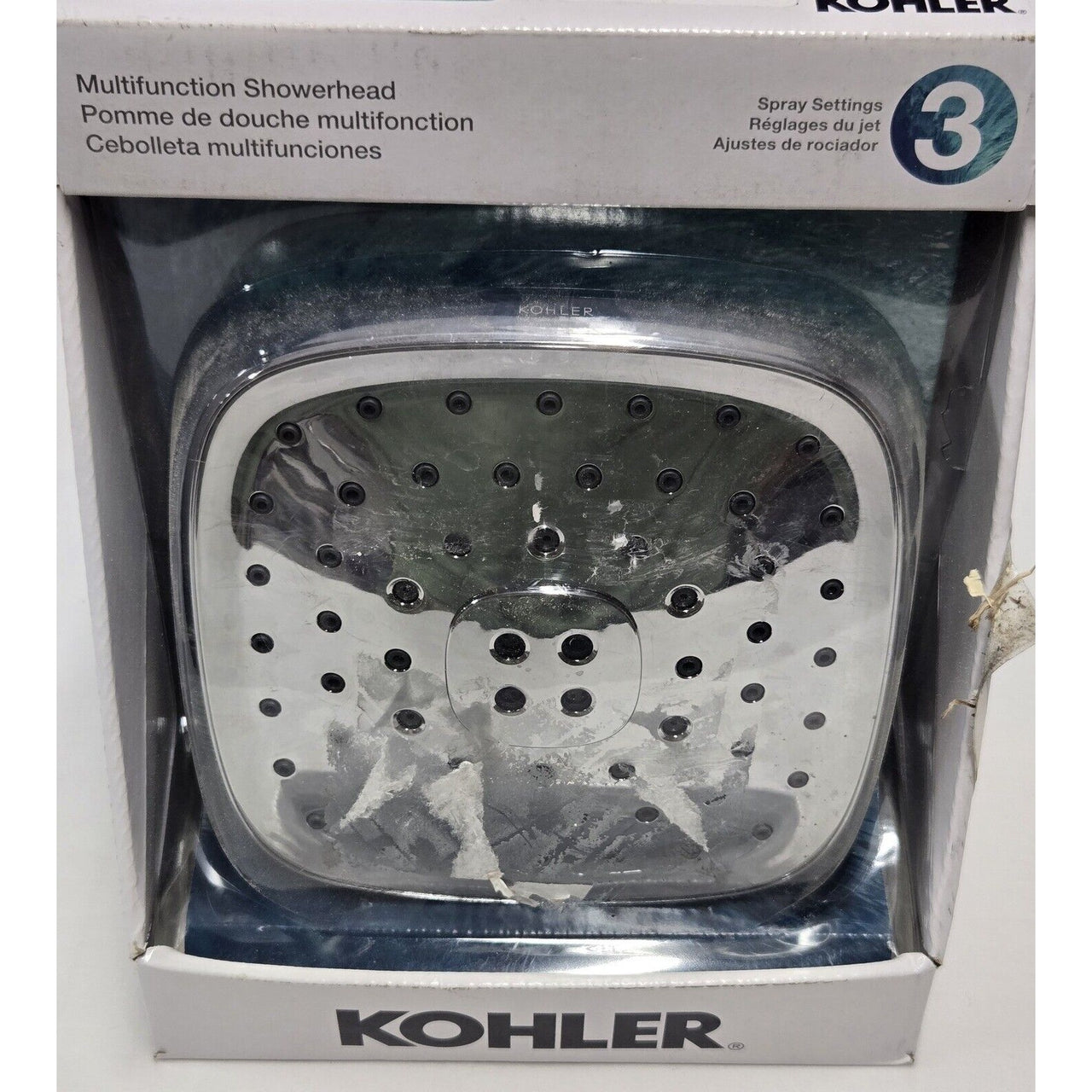 Kohler R27513-G-CP Fordra 3-Spray Wall Mount Fixed Shower Head - Polished Chrome