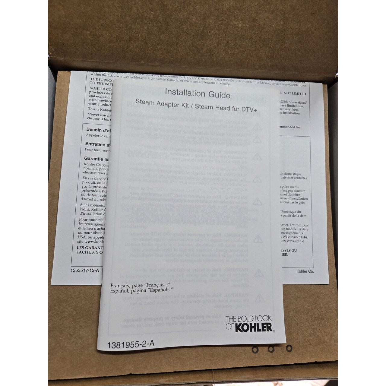 Kohler 5548-K1-BL Invigoration Series Digital Steam Adapter Kit - Matte Black