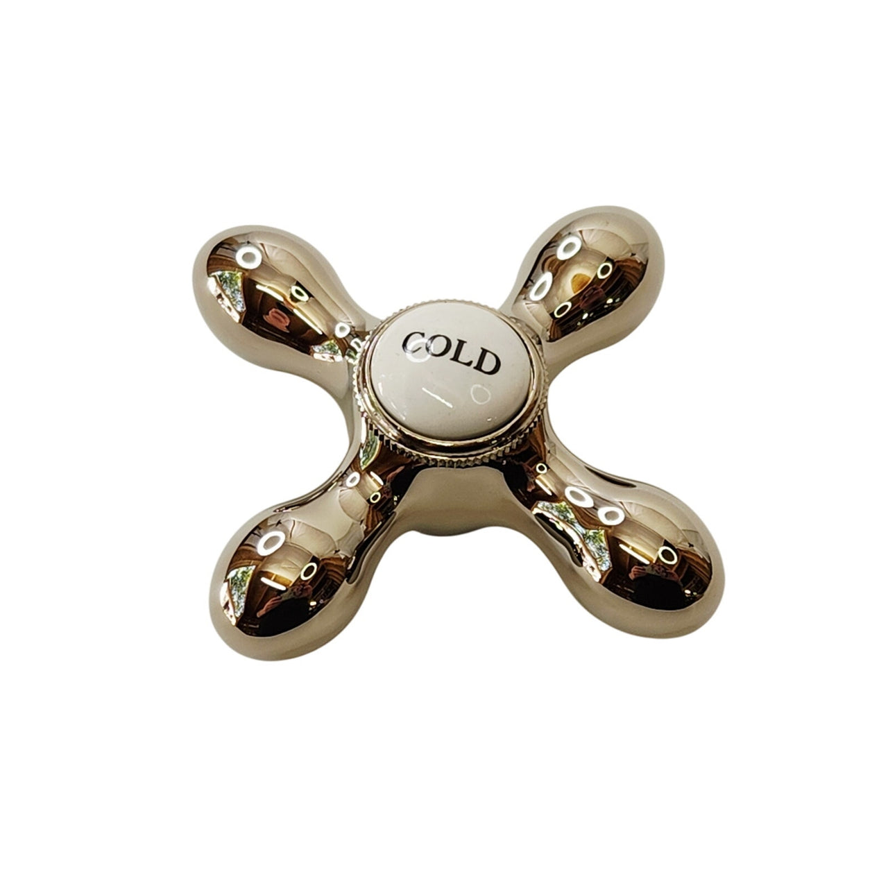 Kingston KBH1796AXC Brass Cold Metal Cross Handle 3/8" X 16PT - Polished Nickel