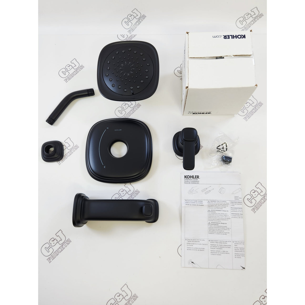 Kohler R26586-4G-BL Numista Wall-Mount Tub and Shower Faucet - Matte Black