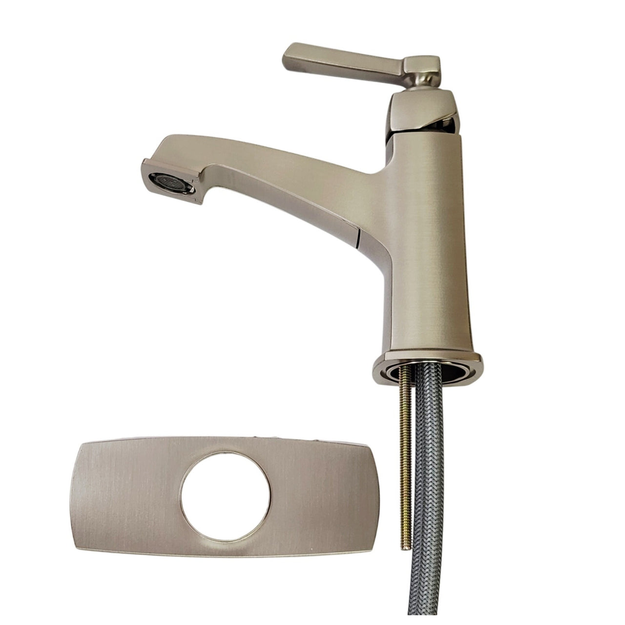 Moen 84805SRN Boardwalk Single Handle Bathroom Sink Faucet - Brushed Nickel