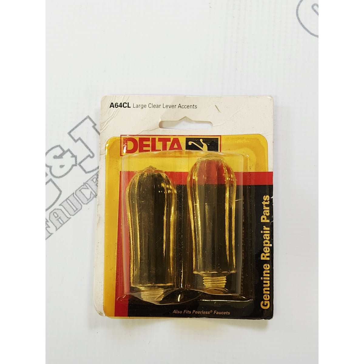 Delta A64CL Innovations Metal Lever Handle Tub Accent, Set of 2 - Clear