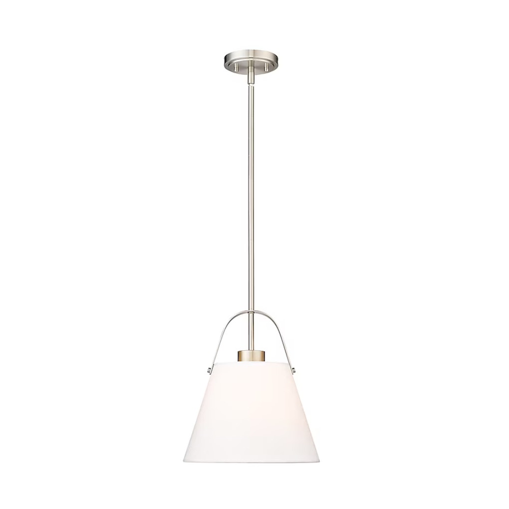 Z-Lite 743P12-BN Z-Studio Linen 1-Light Pendant - Brushed Nickel READ