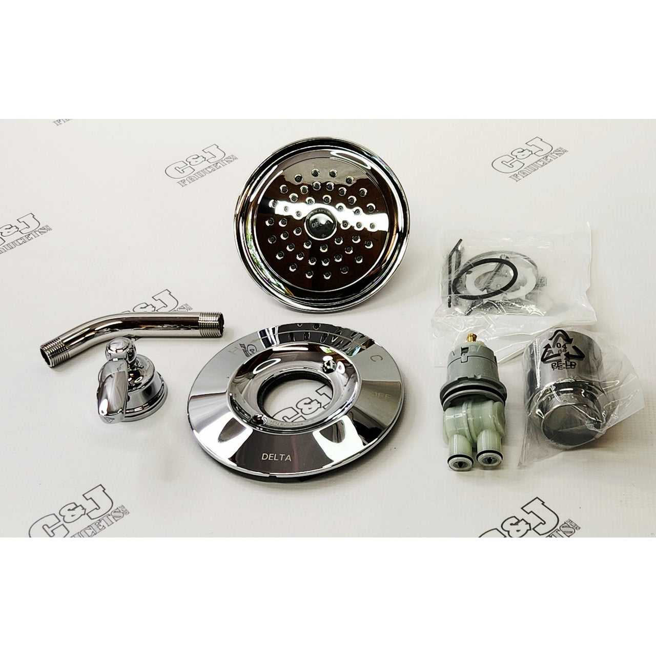Delta T14232 Woodhurst Single Function 1.75 GPM Shower Faucet Trim Only - Chrome