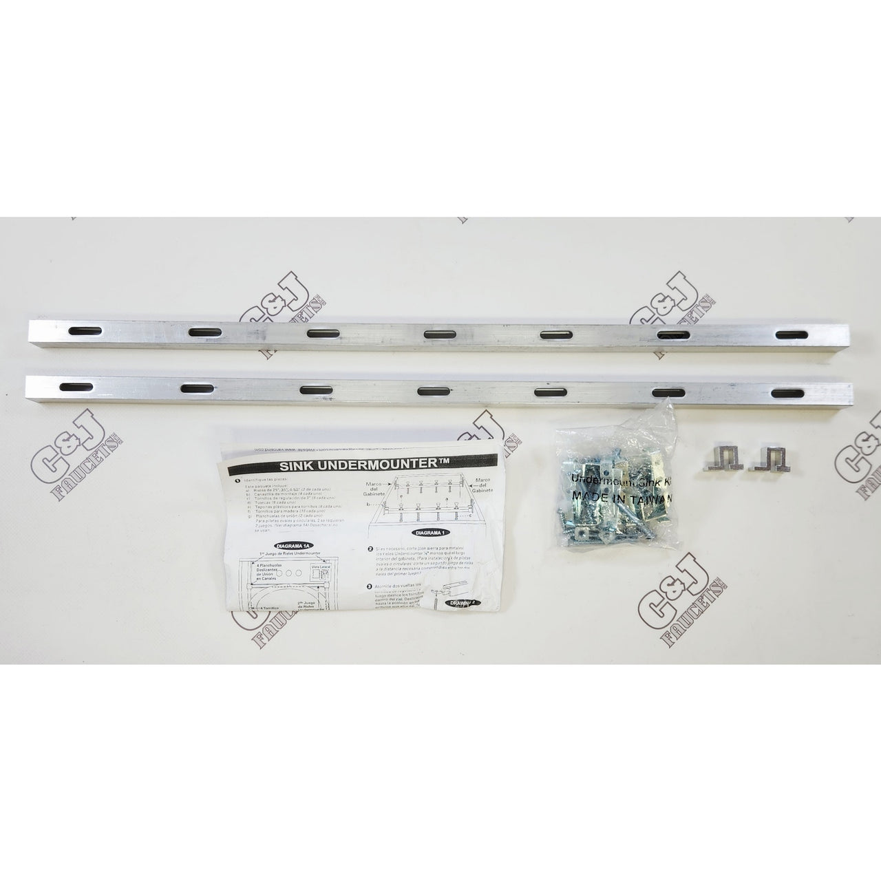 Rohl QN25UM Allia 25" Undermount Sink Kit - Whitefr
