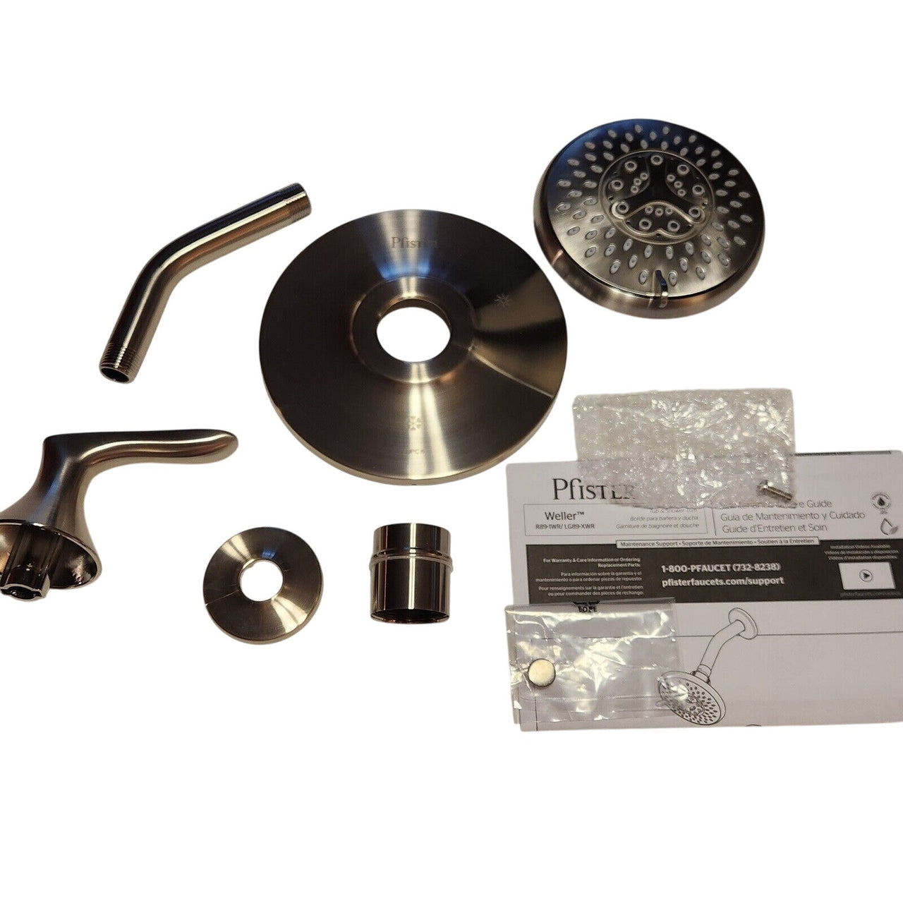 Pfister LG89-7WRK Weller Shower Trim Kit, NO Valve, Single Handle - Brush Nickel