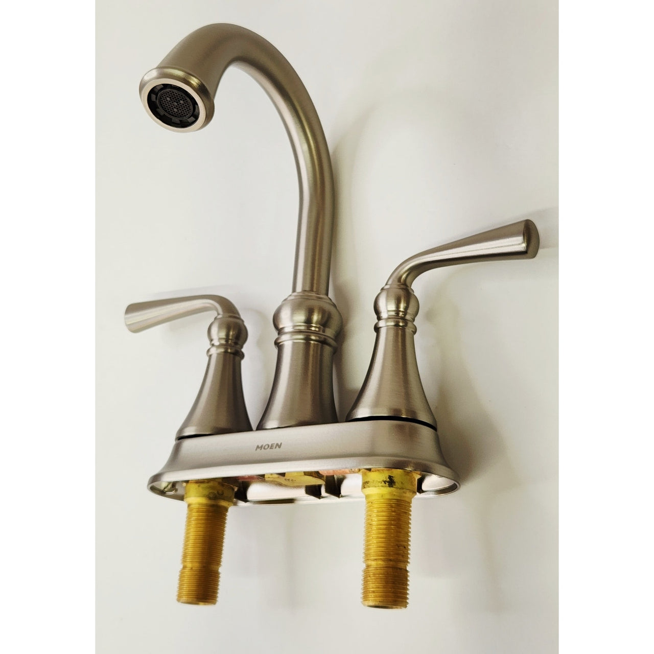 Moen WS84850SRN Wetherly Centerset HighArc Bathroom Faucet -Brushed Nickel READ2