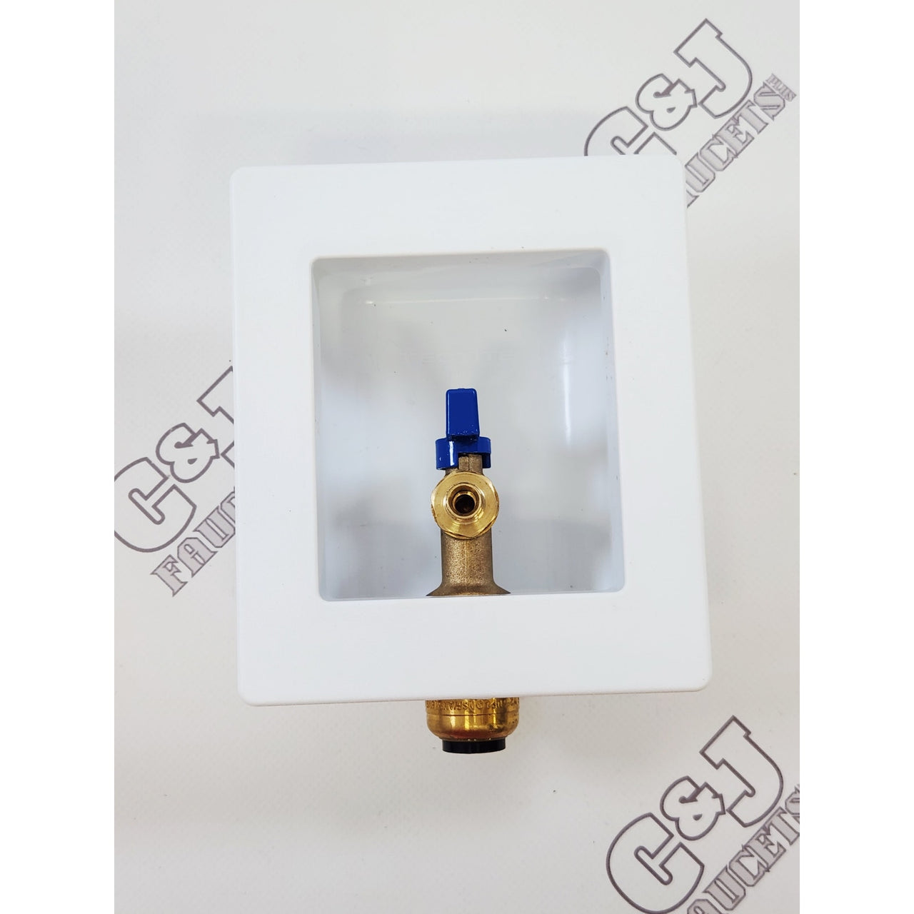 Tectite FSBBOXIM 1/2" Push-to-Connect Ice Maker Outlet Box - White