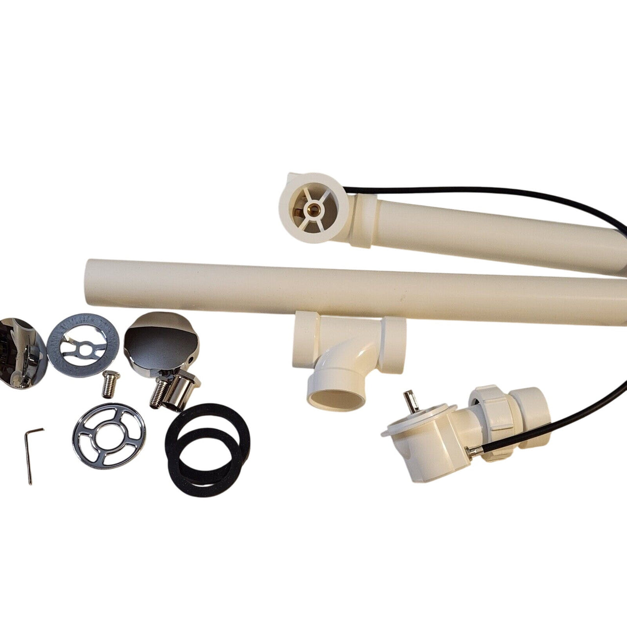 Kohler 7213-CP Clearflo Cable Bath Drain with PVC Tubing - Polished Chrome