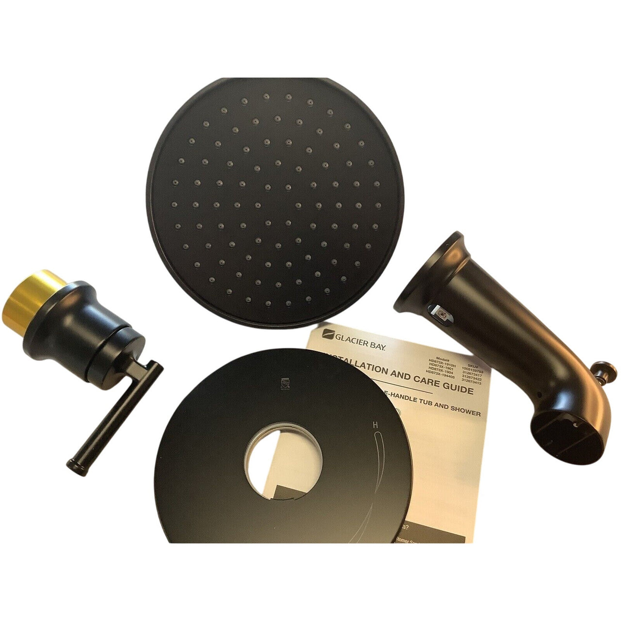 Glacier Bay 1005 129 783 Oswell 1-Spray Tub and Shower Faucet - Matte Black