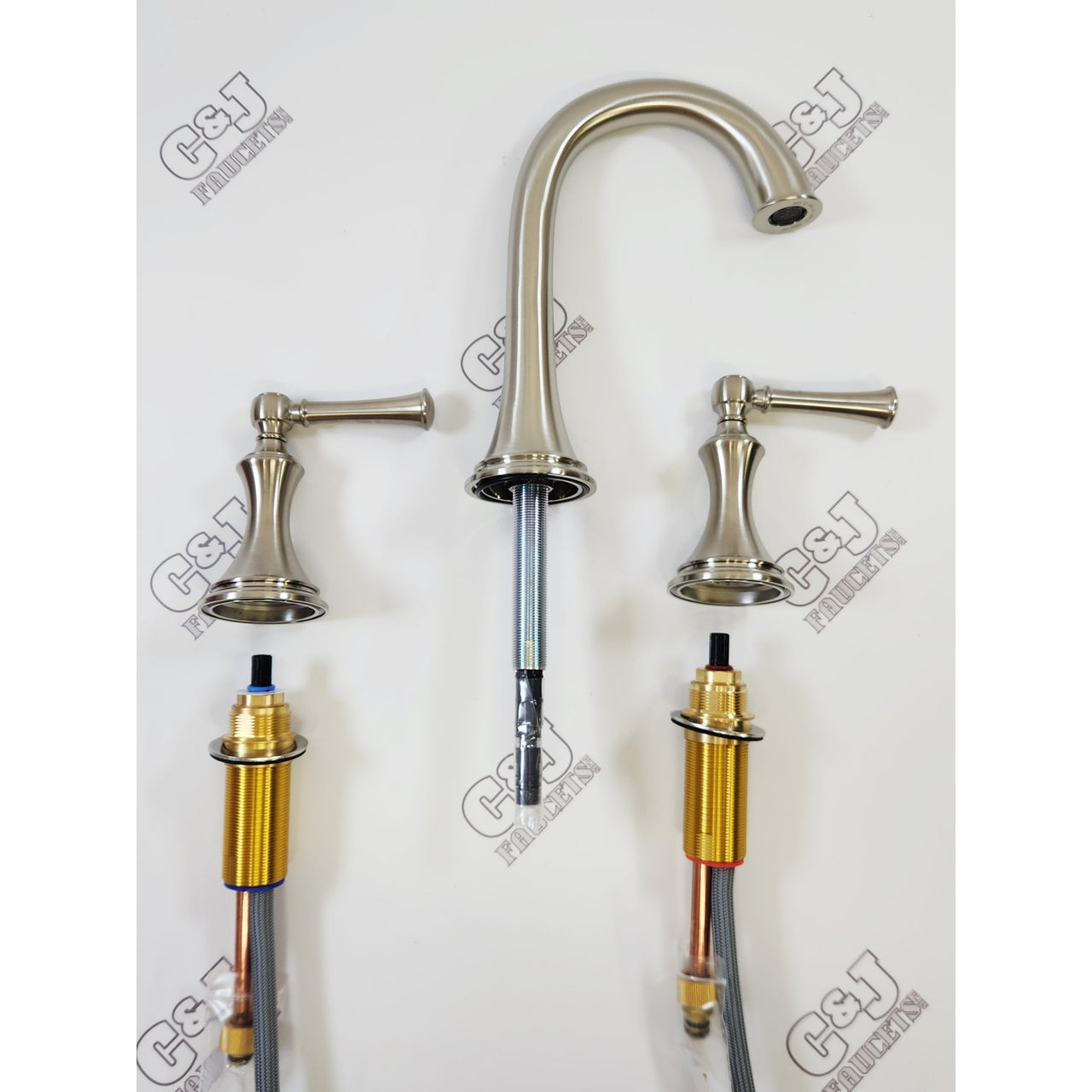 Pfister LG49-TB0TLK Tisbury Widespread Bathroom Sink Faucet - Brushed Nickel