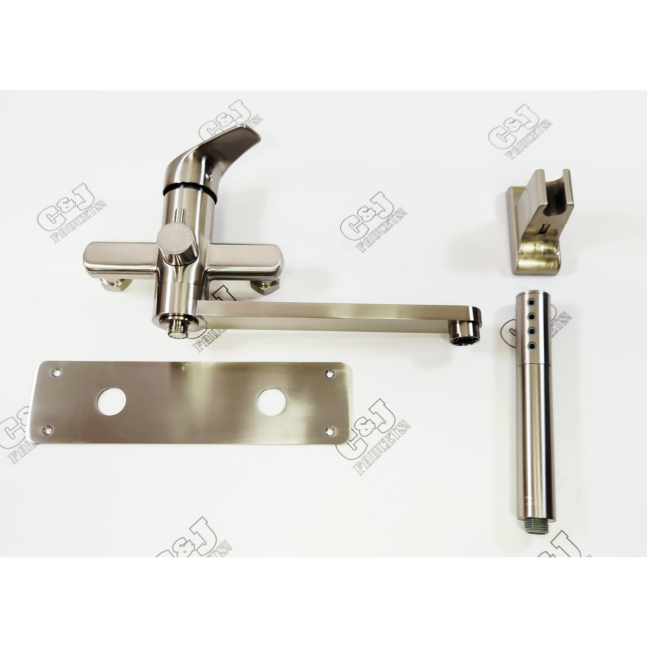 Pulse 3030-WMTF-BN Niagara 19 GPM Wall Mount Tub Filler - Brushed Nickel