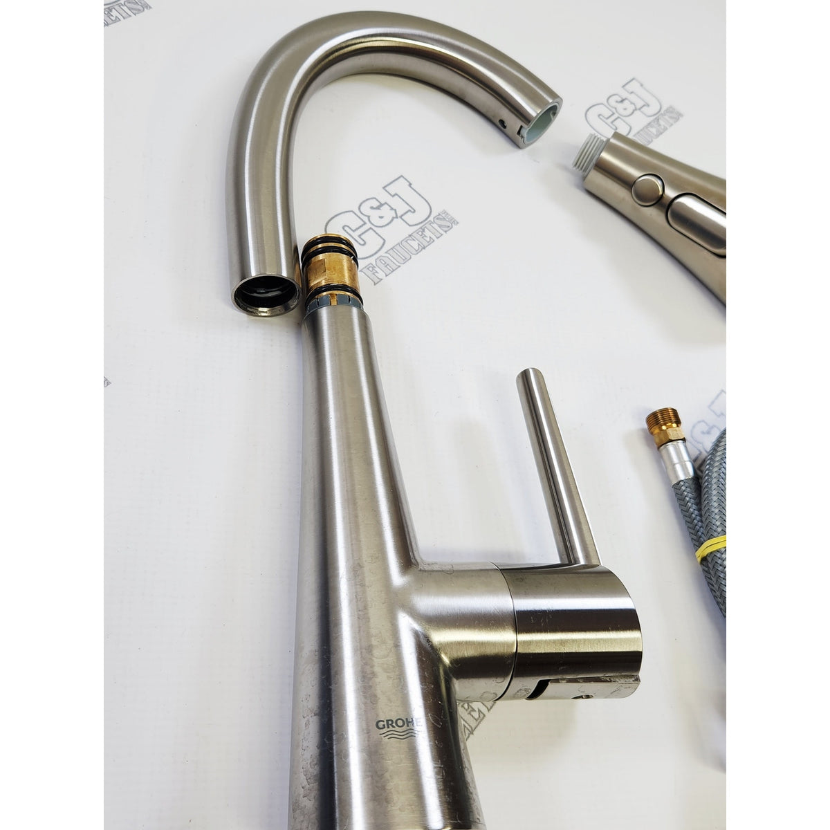 Grohe 30368DC2 Zedra 1.75 GPM Pull Down Bar Faucet - SuperSteel Infinity FPO2