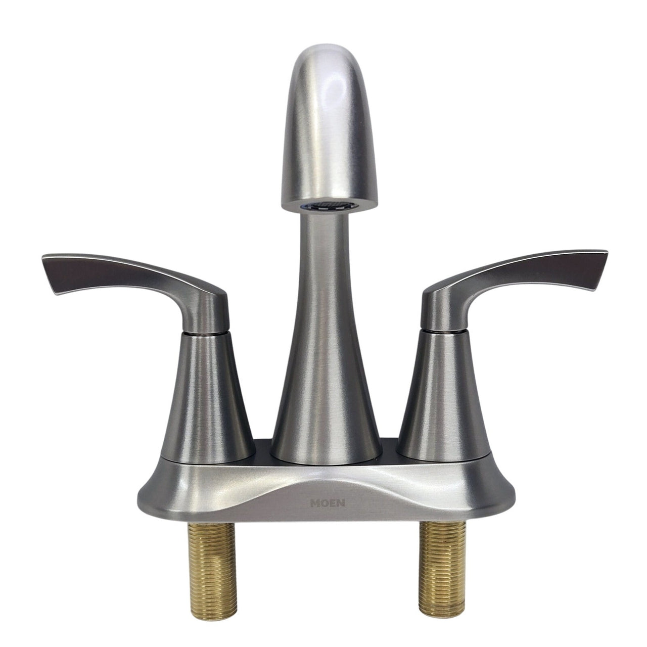 Moen 84467SRN Korek 4 in. Centerset 2-Handle Bathroom Faucet - Brushed Nickel