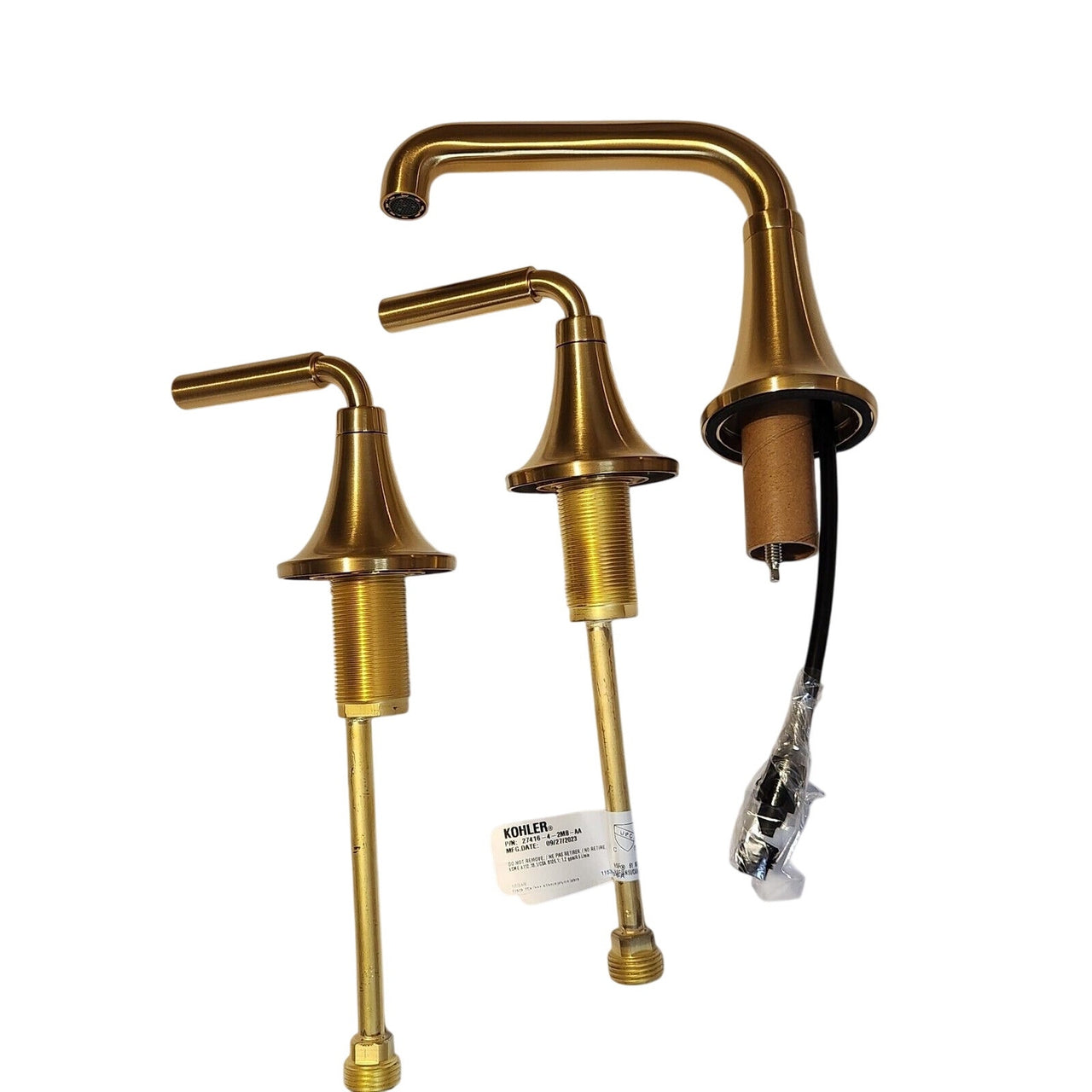 Kohler 27416-4-2MB Tone Widespread Bathroom Faucet-Vibrant Brushed Moderne Brass