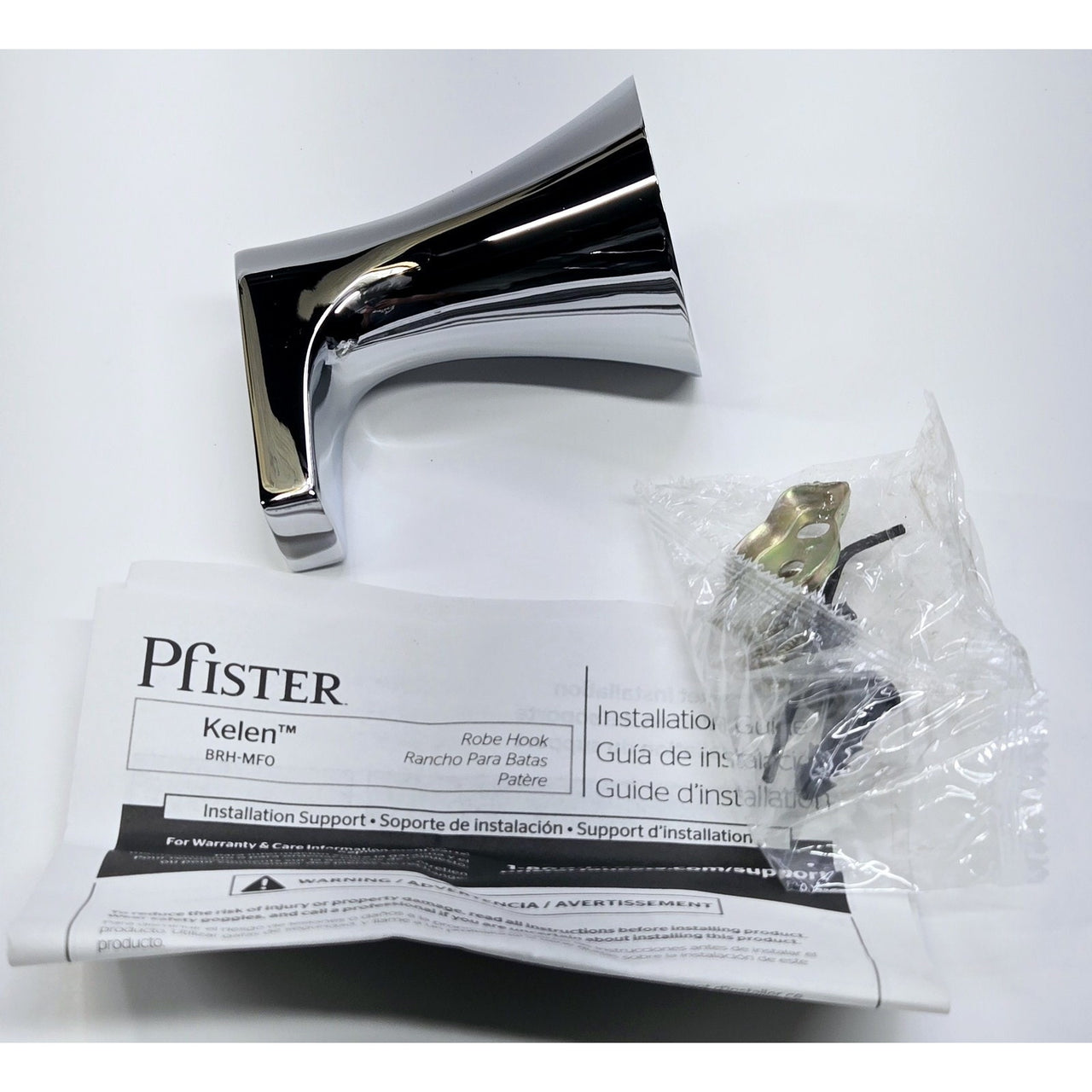 Pfister BRH-MF0C Kelen Single Hook Robe Hook - Polished Chrome