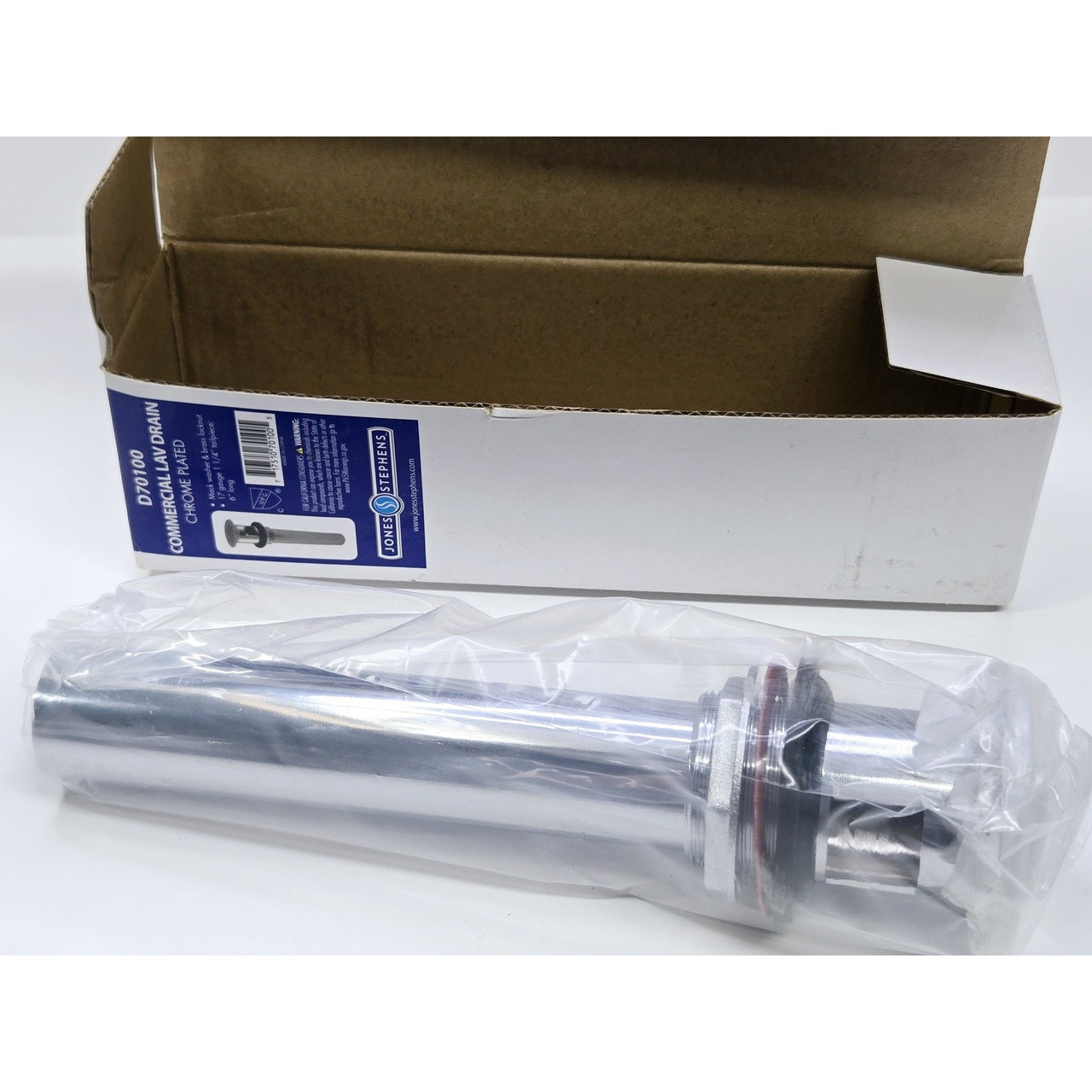 Jones Stephens D70100 Commercial Lavatory Grid Drain with Overflow - Chrome