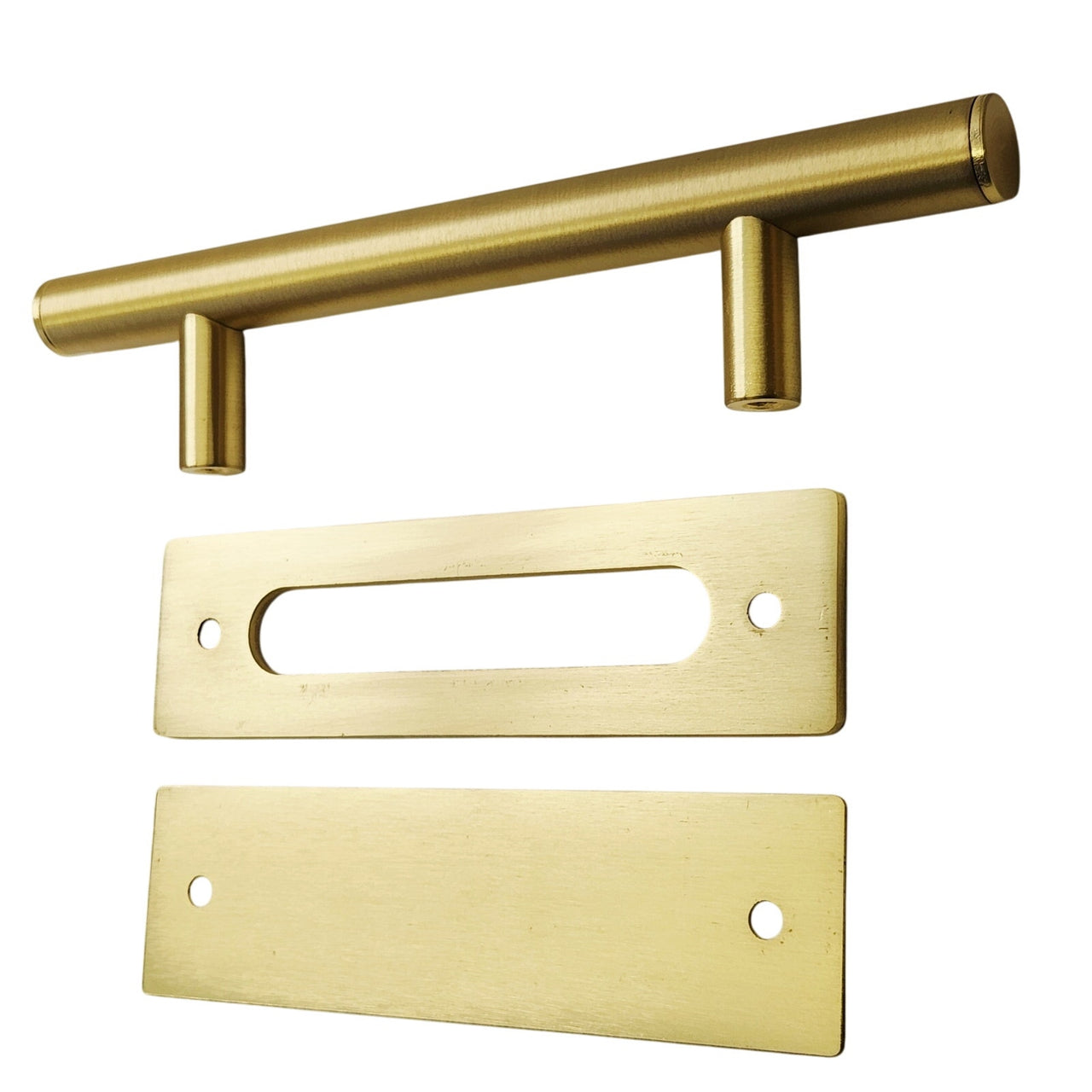 Signature Hardware 489753 Adleigh Sliding Barn Door Pull Set - Champagne Brass