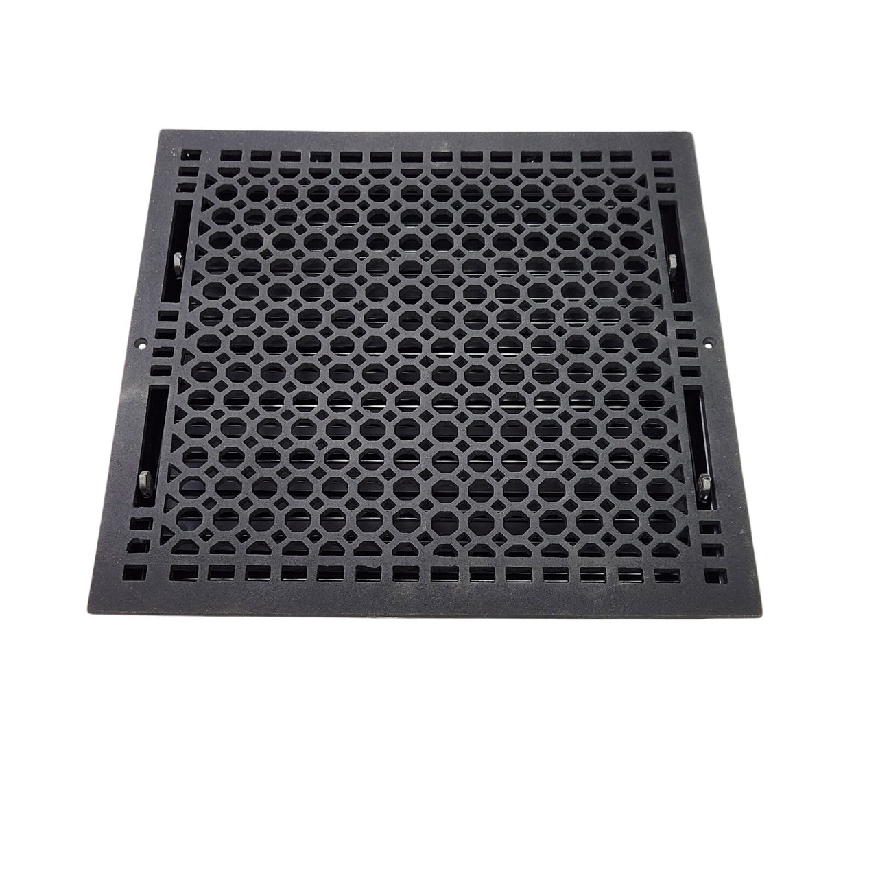 Signature Hardware 327451 Honeycomb Cast Iron Wall Register - Black Powder Coat